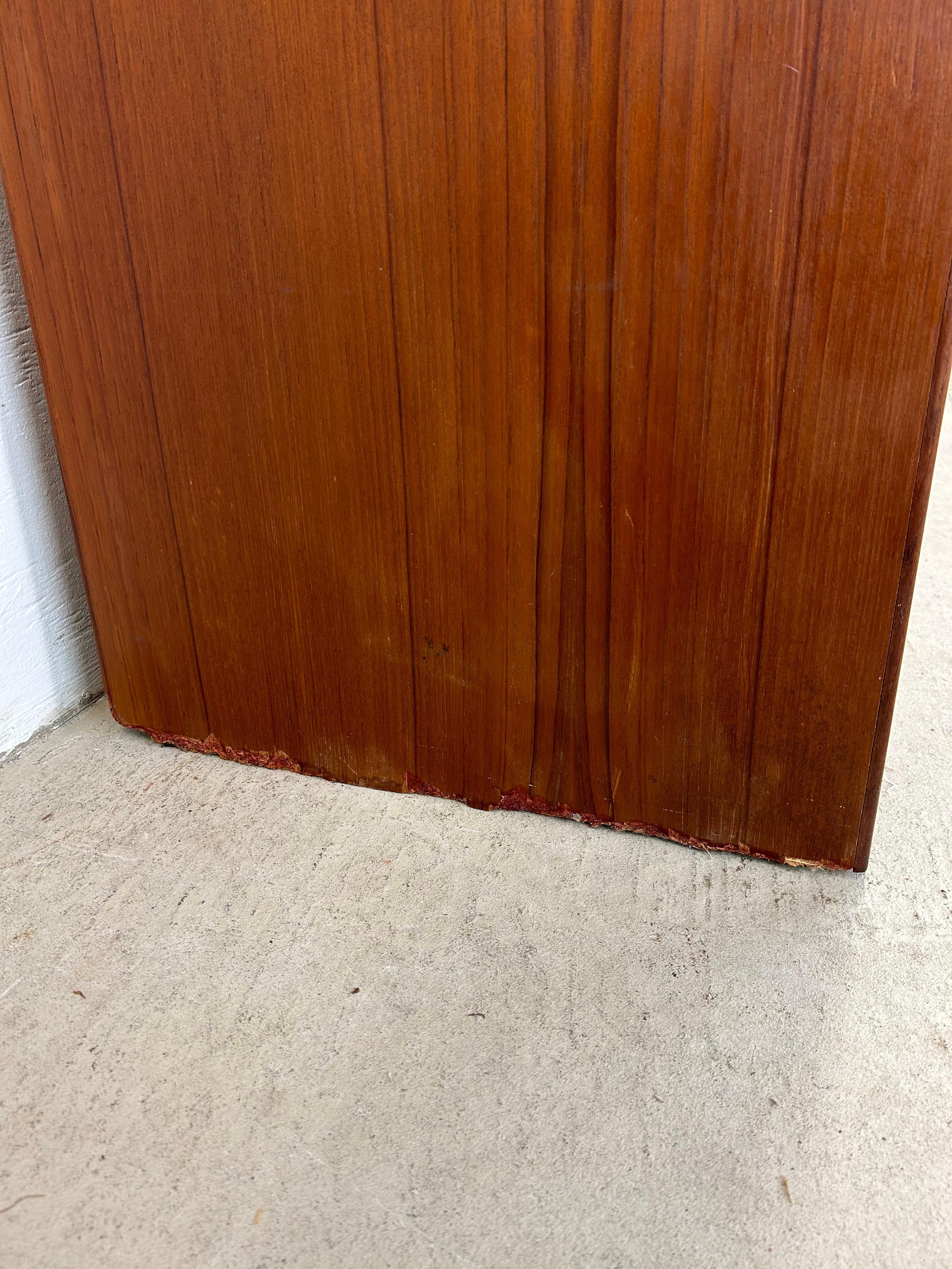 20th Century Danish Modern 11 Drawer Gentleman's Chest with Tambour Doors