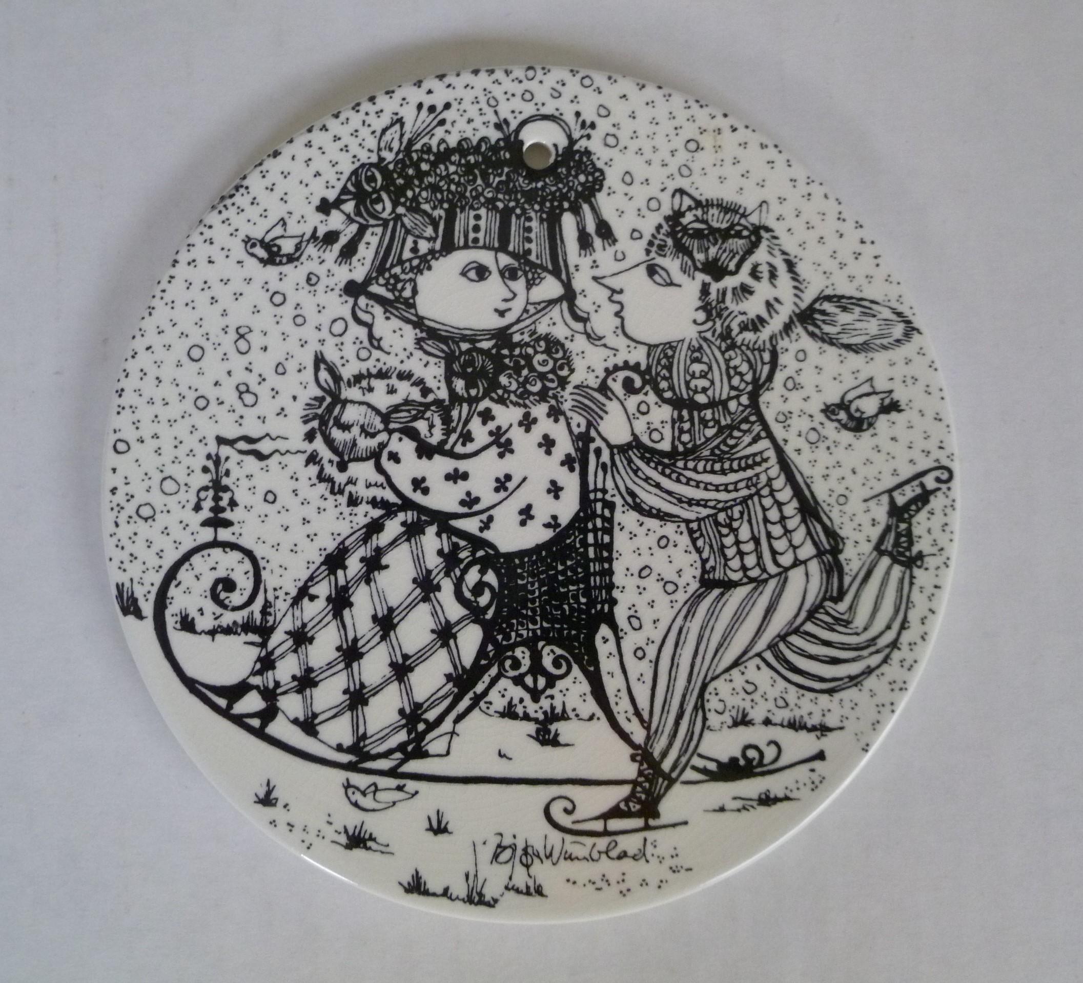 Late 20th Century Danish Modern 12 Months Decorative Wall Plates by Bjorn Wiinblad Nymolle Denmark