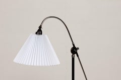 Danish Modern 1950s Adjustable Floor Lamp with Cast Iron Base and New Shade