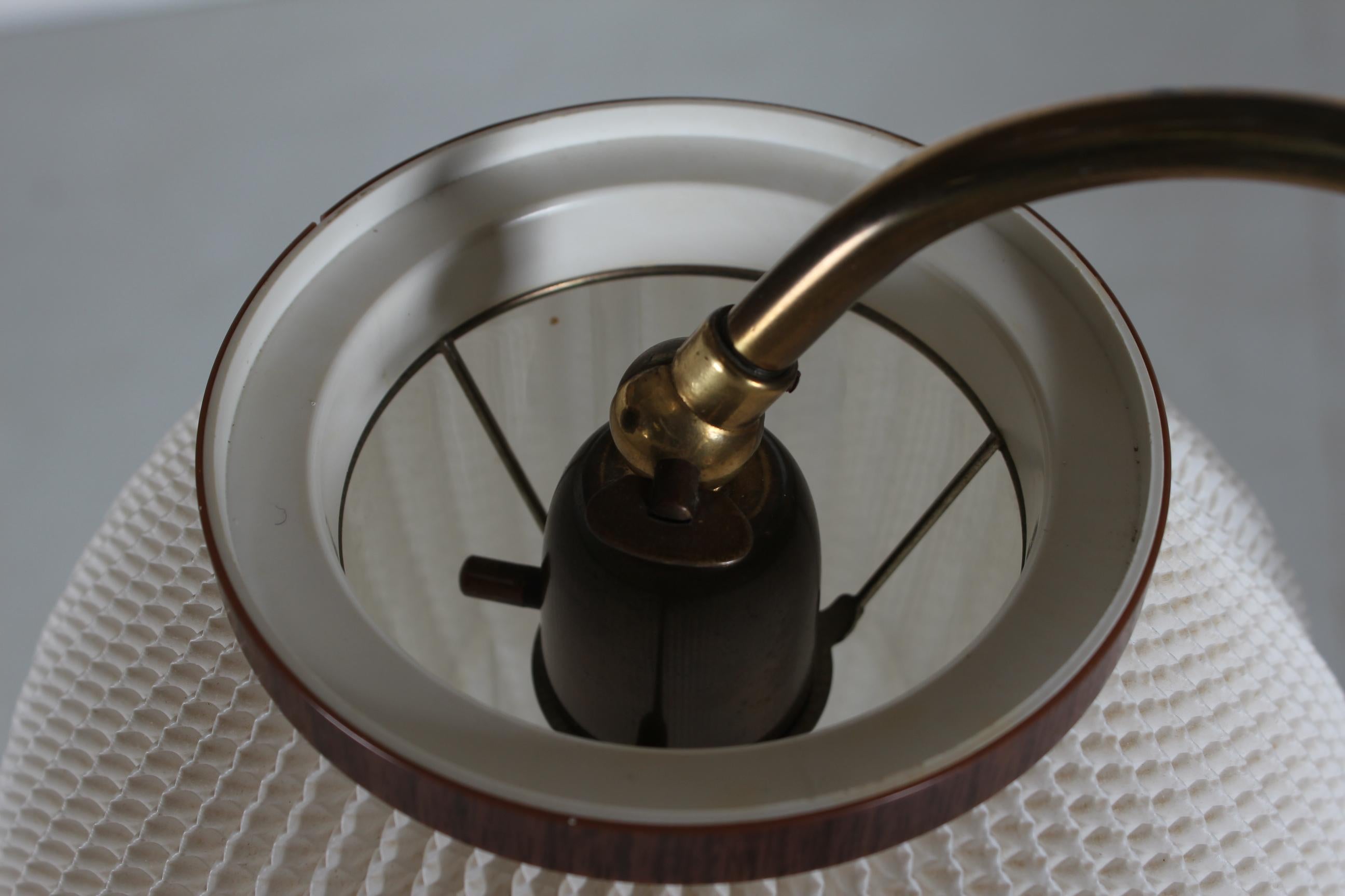 Scandinavian Modern Danish Modern 1960s Floor Lamp of Brass and Metal with Lars Eiler Schiøler Shade
