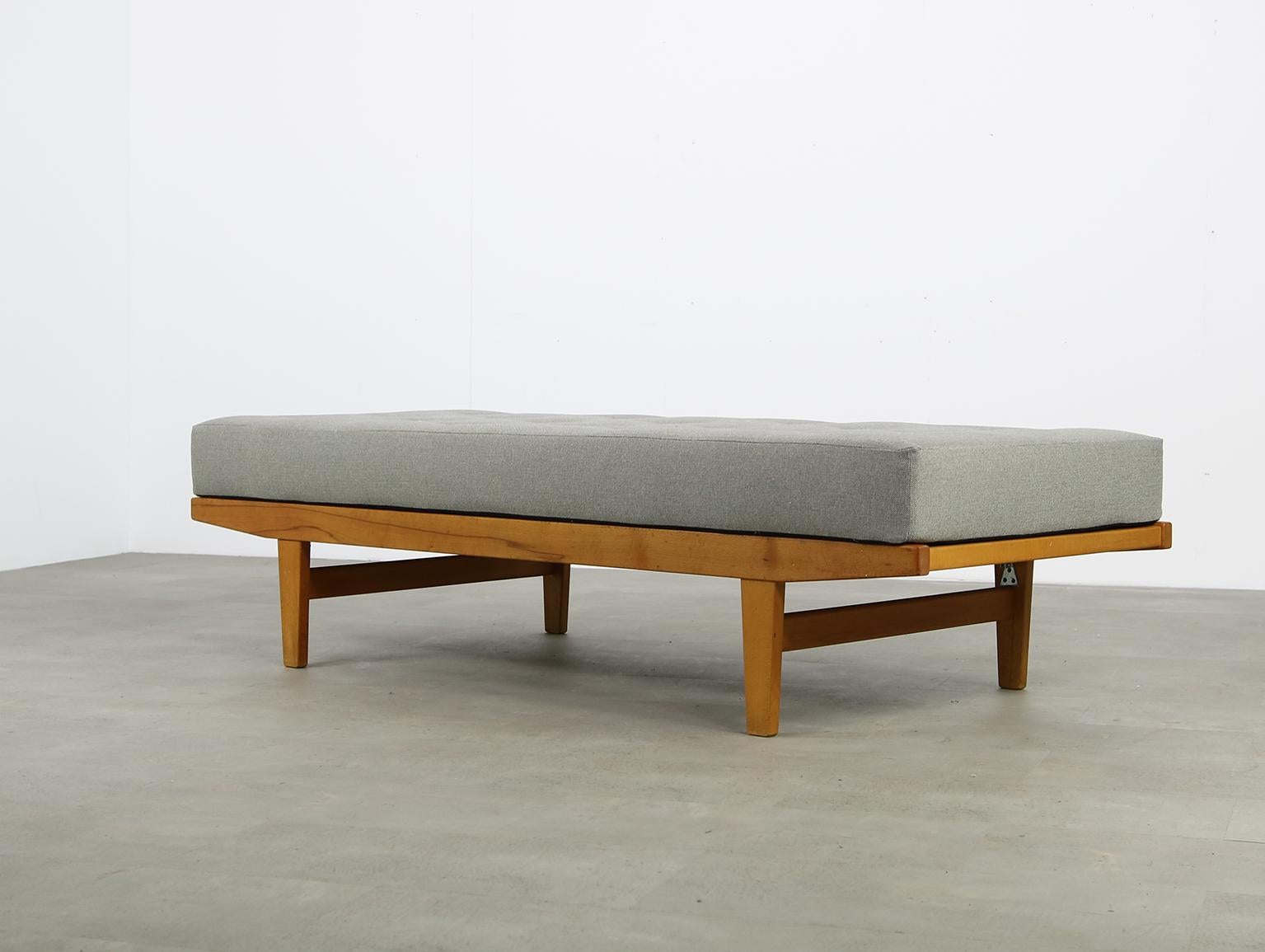 Mid-Century Modern Danish Modern 1960s Poul M. Volther Beechwood Daybed Mod. H9 by FDB Mobler, Sofa