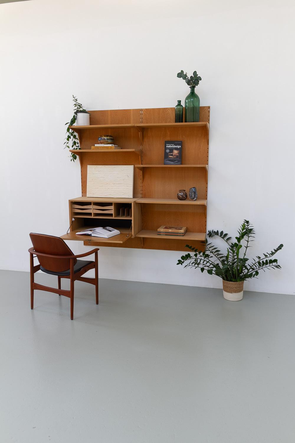 Parete attrezzata moderna danese a 2 vani in Oak di Poul Cadovius per Cado 1960. in vendita 3
