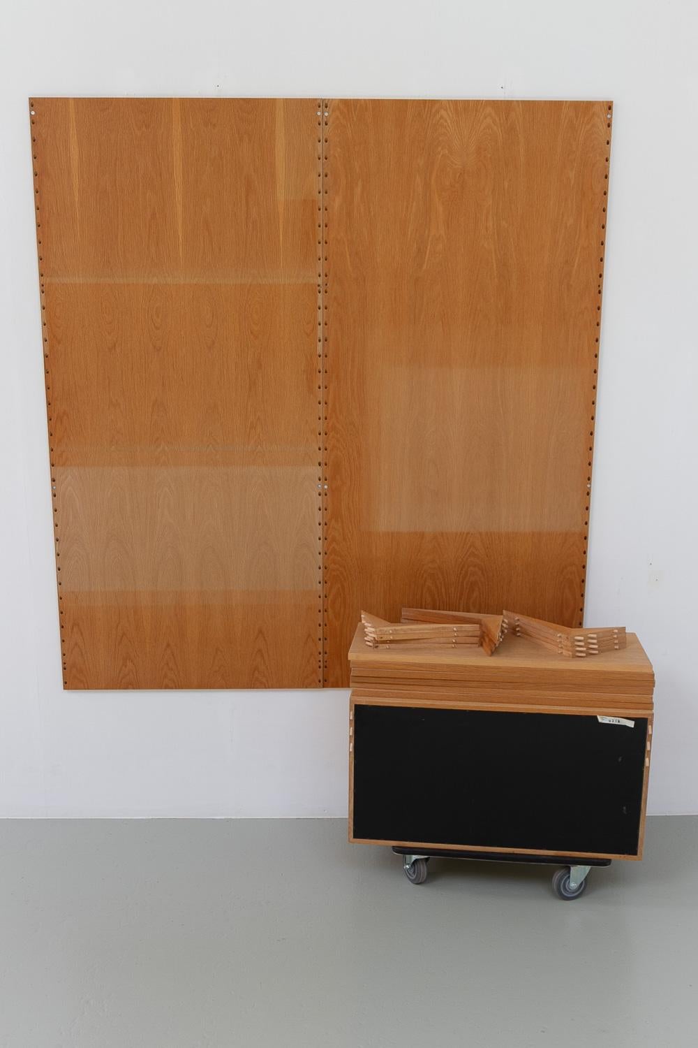Parete attrezzata moderna danese a 2 vani in Oak di Poul Cadovius per Cado 1960. in vendita 12