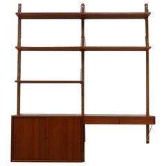 Danish Modern 2-Bay Modular Teak Wall Unit by Poul Cadovius for Cado, 1960s