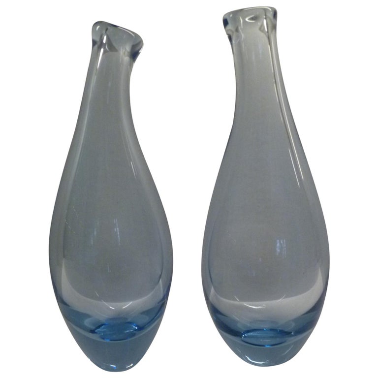 Danish Modern 2-Light Blue Beak Vases by Per Lutken for Holmegaard, Denmark  1960 For Sale at 1stDibs | holmegaard vase 1960