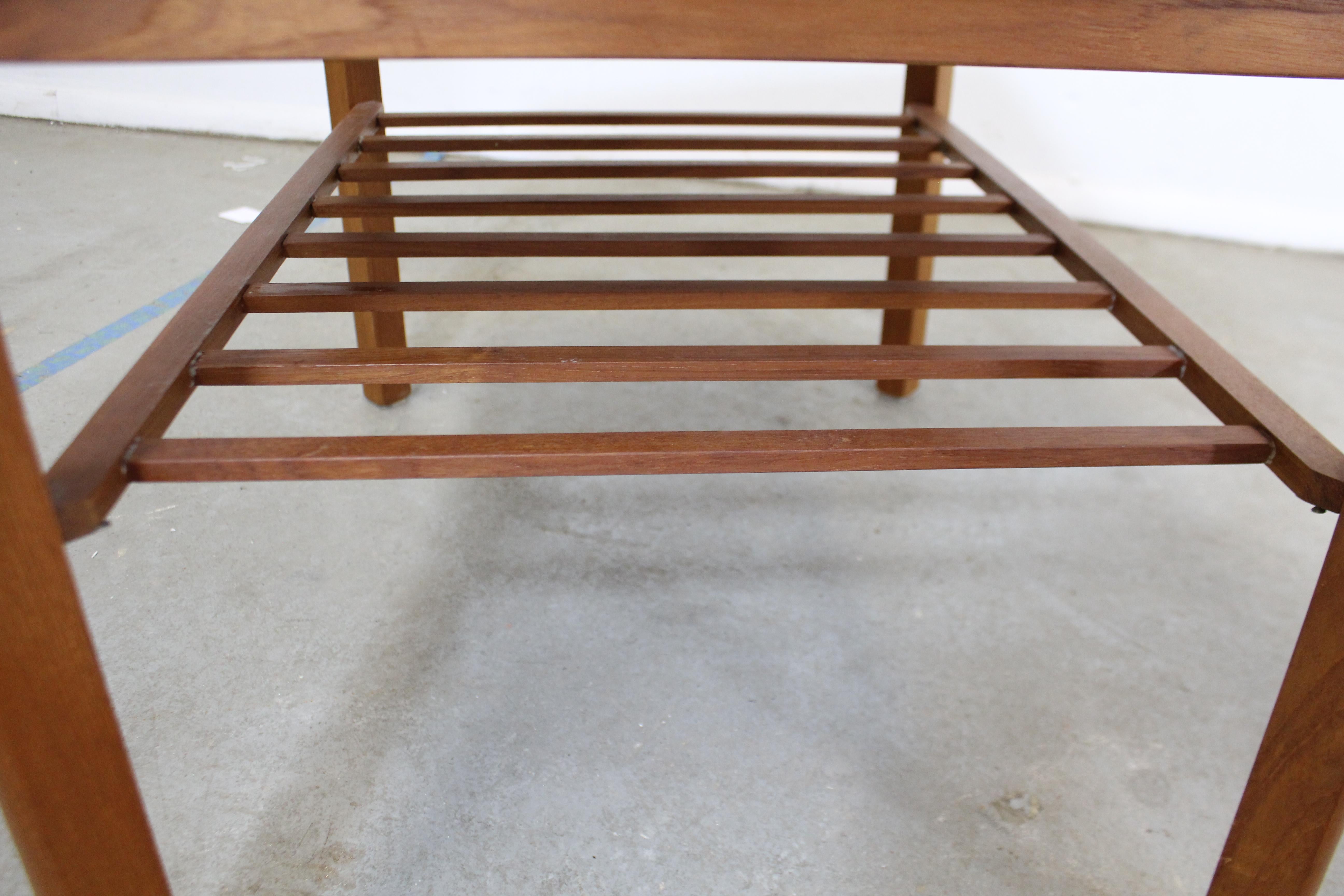 Danish Modern 2-Tier Teak Side Table by Toften Mobelfabrik For Sale 5