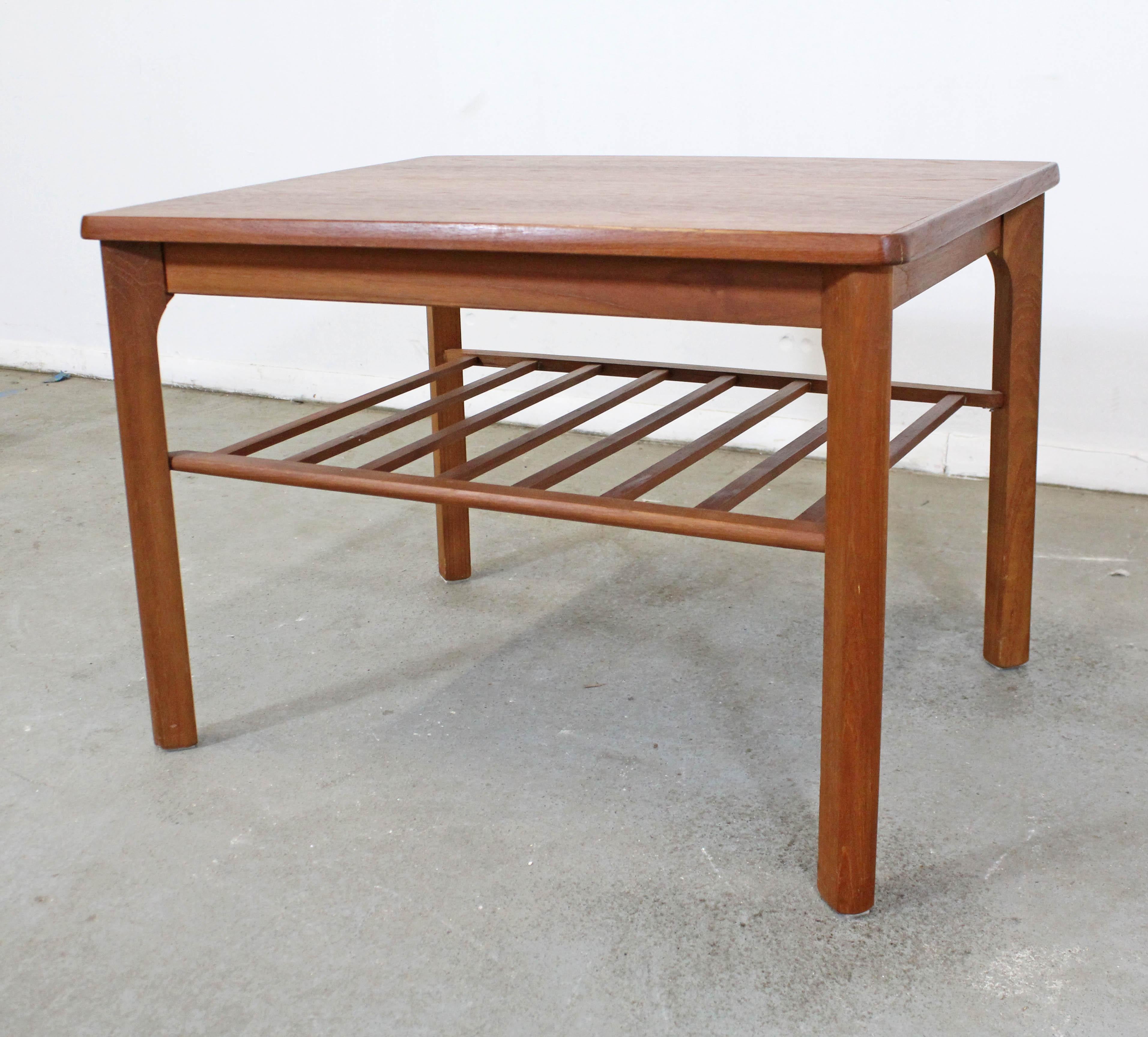 Mid-Century Modern Danish Modern 2-Tier Teak Side Table by Toften Mobelfabrik For Sale