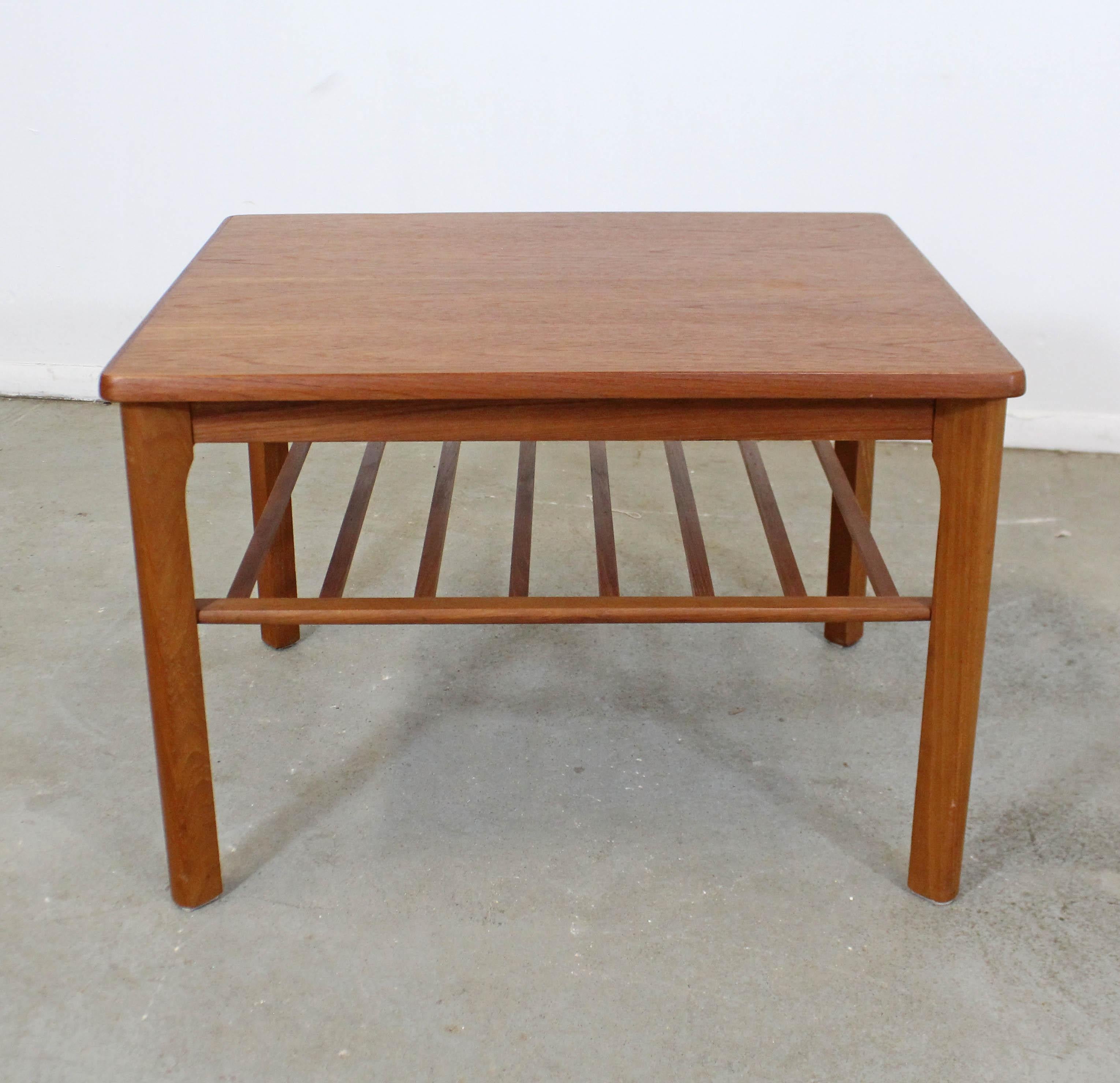 20th Century Danish Modern 2-Tier Teak Side Table by Toften Mobelfabrik For Sale