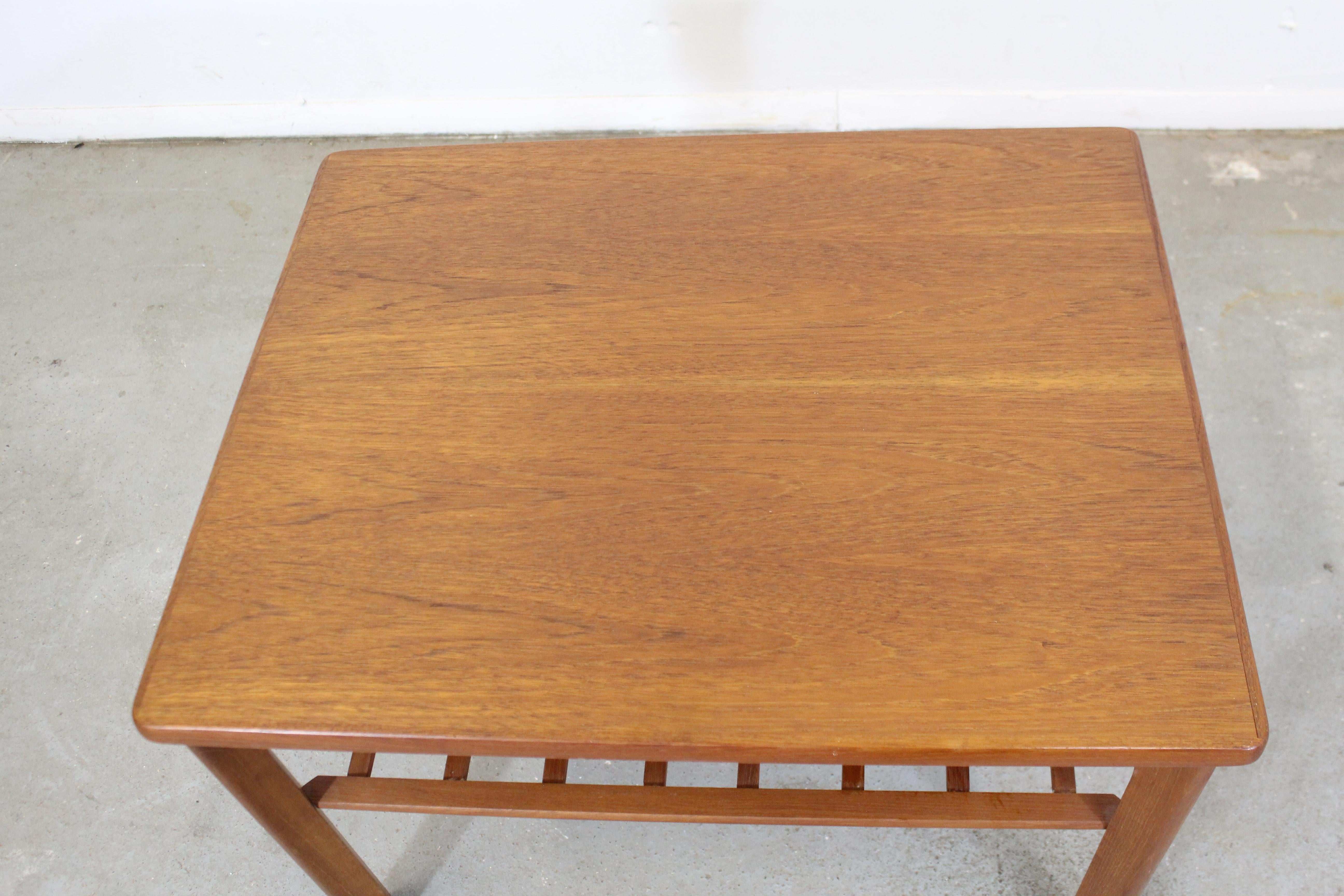 Danish Modern 2-Tier Teak Side Table by Toften Mobelfabrik For Sale 1