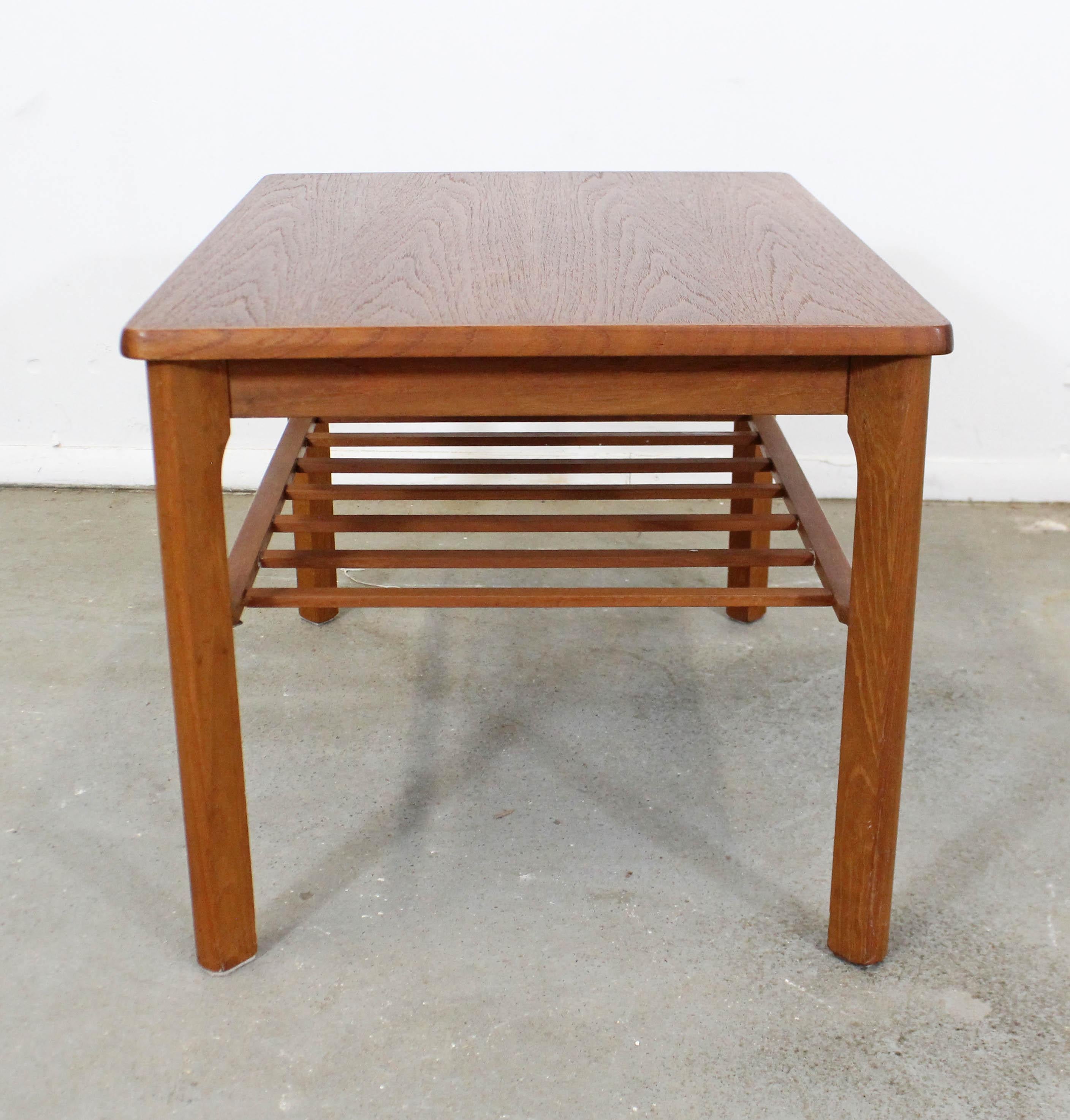 Danish Modern 2-Tier Teak Side Table by Toften Mobelfabrik For Sale 2