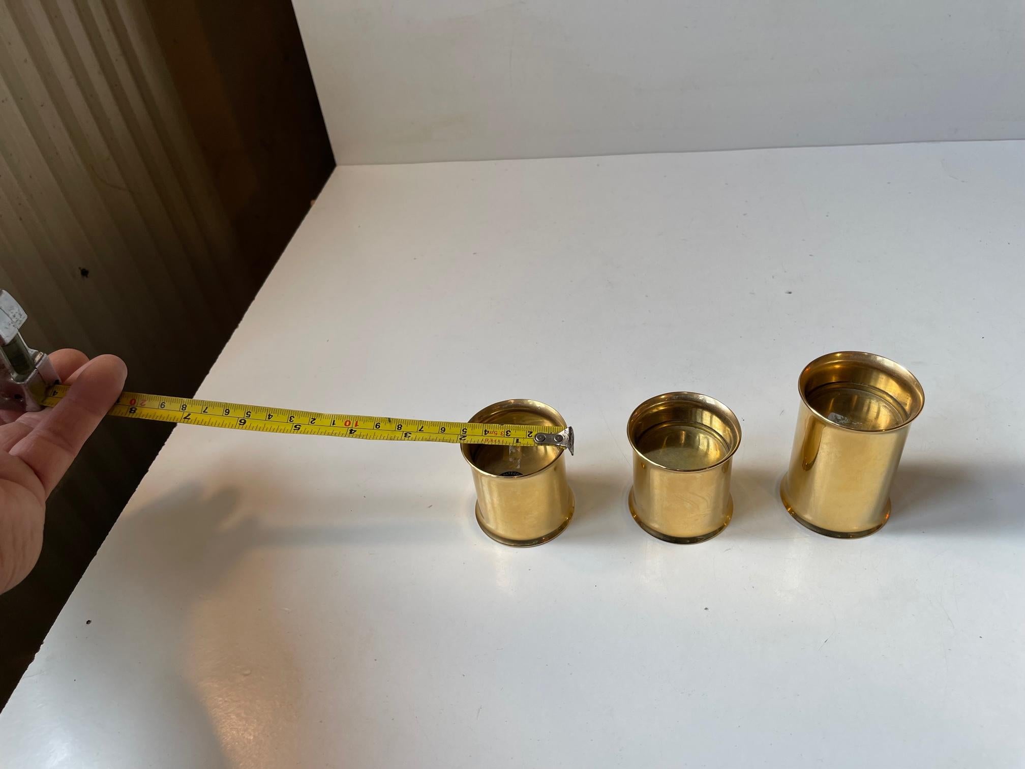 Danish Modern 24 Carat Gold Plated Chimney Candleholders For Sale 3