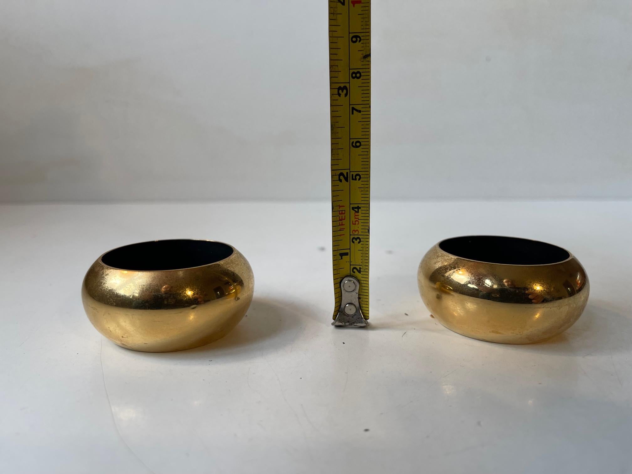 Late 20th Century Danish Modern 24 Carat Gold Plated Tealight Candleholders by Hugo Asmussen For Sale