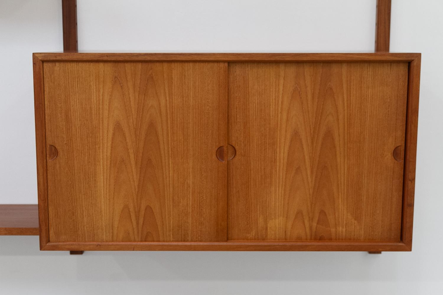 Dänisches modernes modulares 3-Fach-Wandregal aus Teakholz von Poul Cadovius für Cado, 1960er Jahre. 5