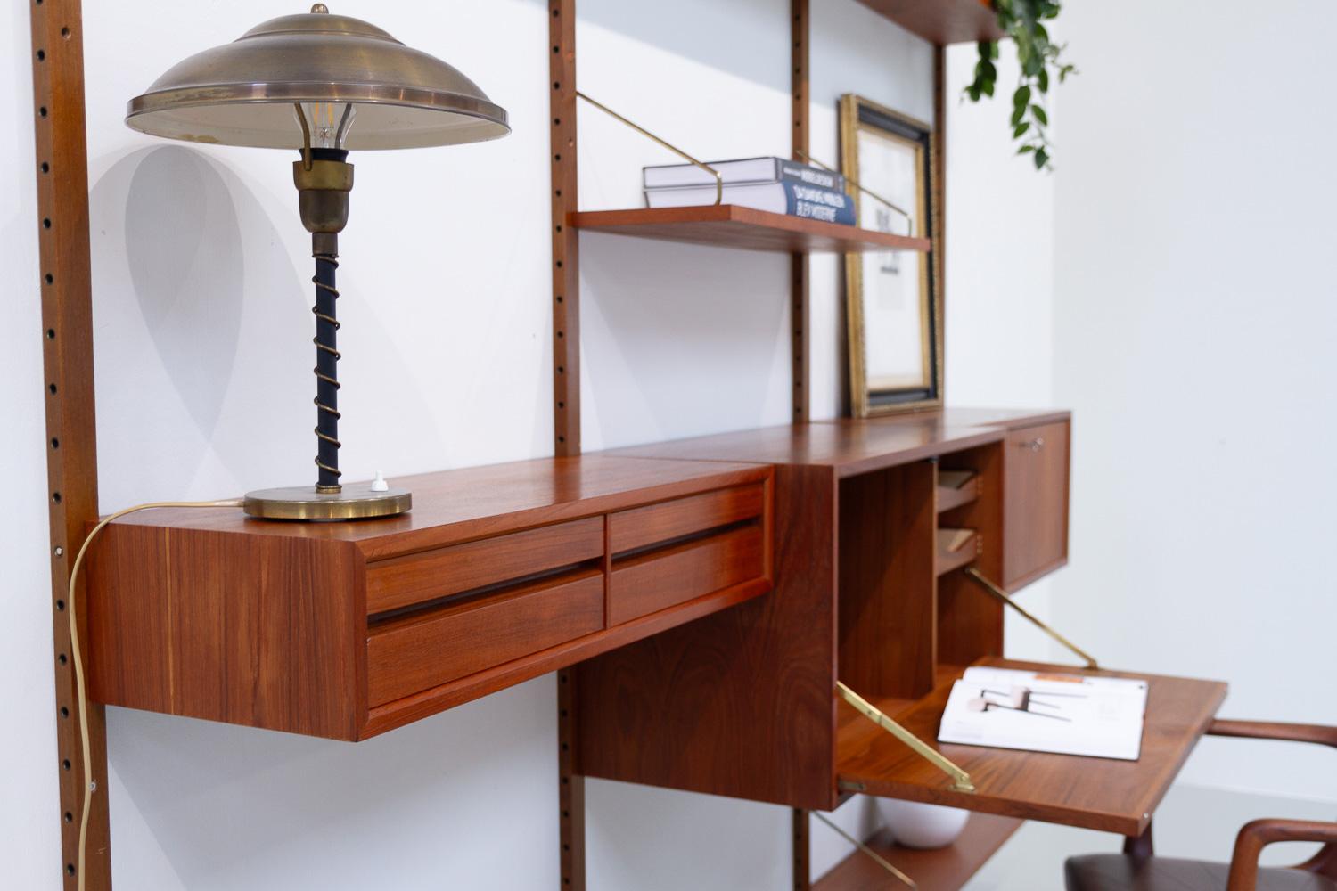 Danish Modern 3-Bay Modular Teak Wall Unit by Poul Cadovius for Cado, 1960s 8