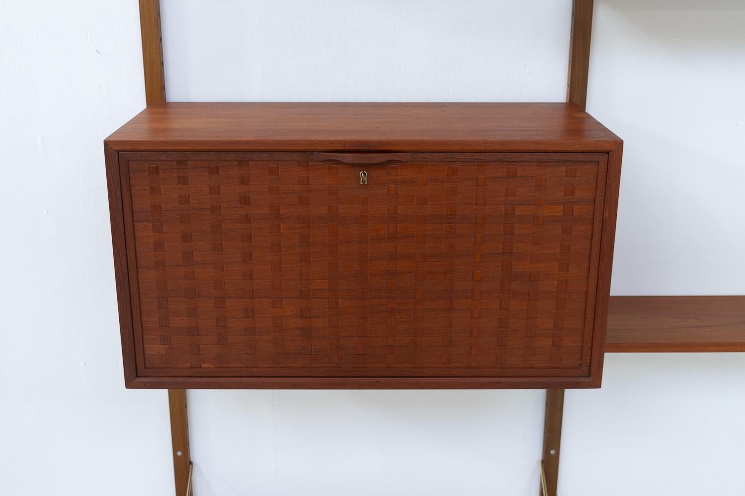 Parete attrezzata moderna danese a 3 vani in teak di Poul Cadovius per Cado, 1960. in vendita 6