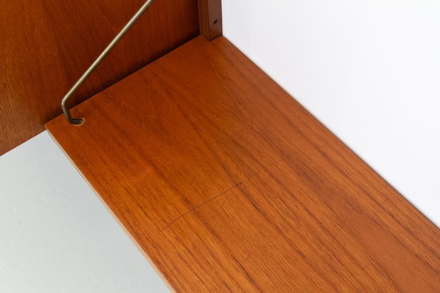 Dänisches modernes modulares 3-Fach-Wandregal aus Teakholz von Poul Cadovius für Cado, 1960er Jahre. 8