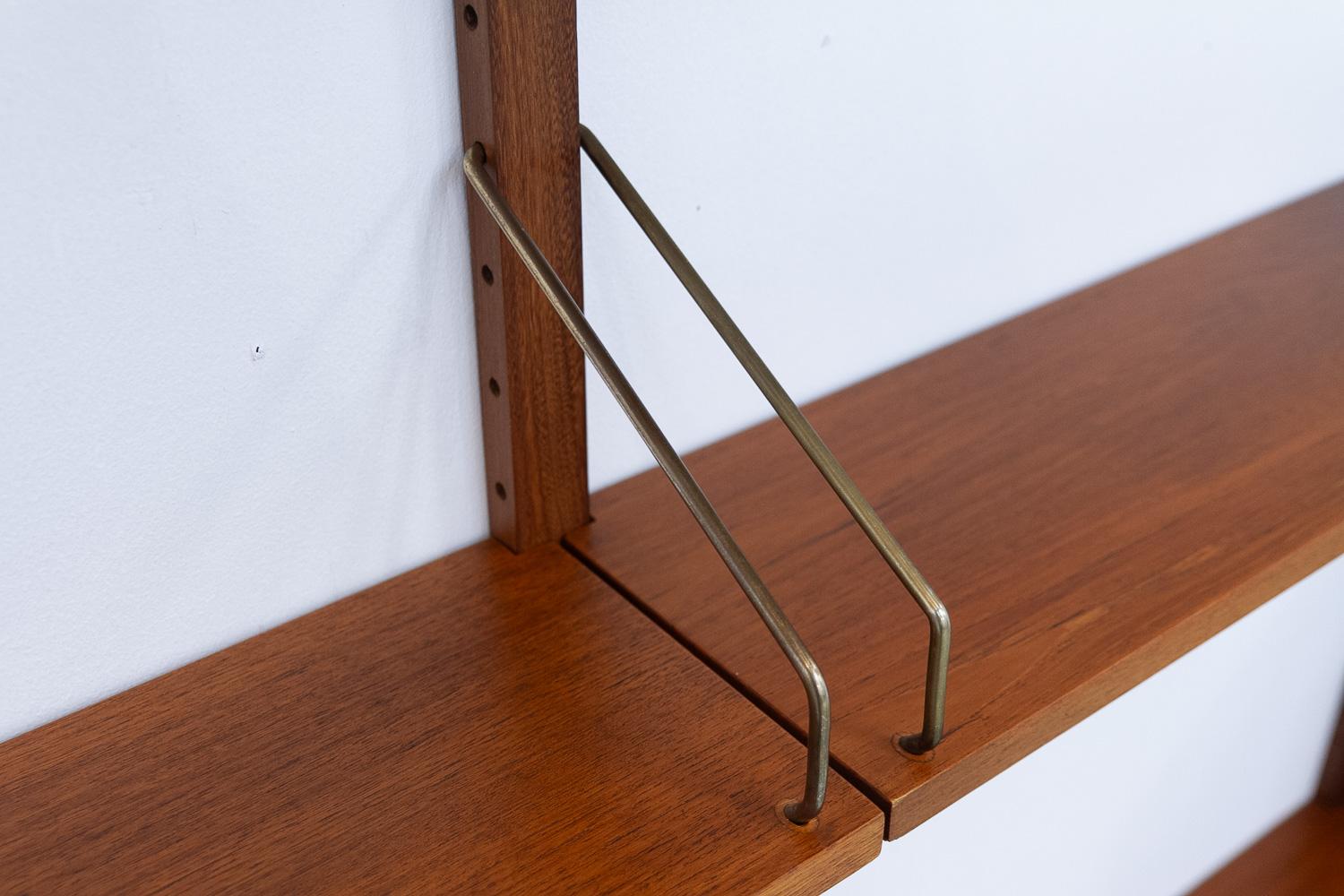 Dänisches modernes modulares 3-Fach-Wandregal aus Teakholz von Poul Cadovius für Cado, 1960er Jahre. 10