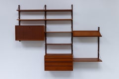 Danish Modern 3-Bay Modular Teak Wall Unit by Poul Cadovius for Cado, 1960s.