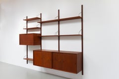 Danish Modern 3-Bay Modular Teak Wall Unit by Poul Cadovius for Cado, 1960s.