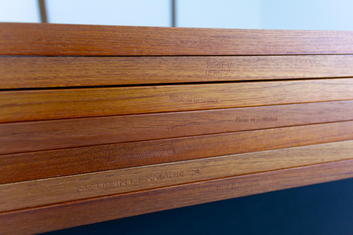 Danish Modern 3-Bay Modular Teak Wall Unit by Poul Cadovius for Cado, 1960s 15