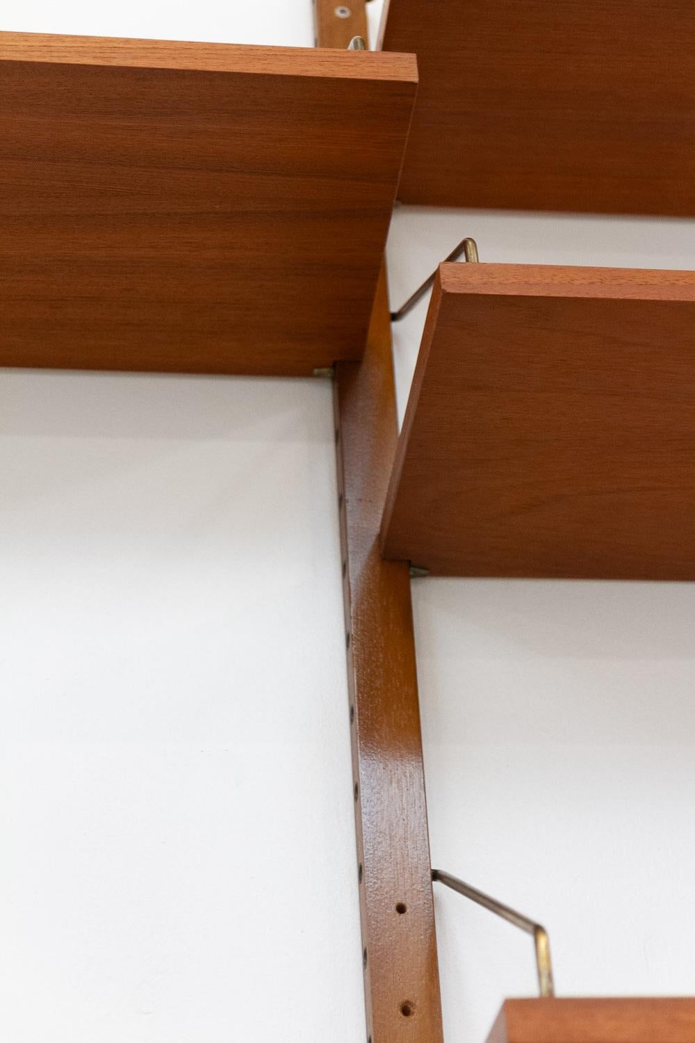 Parete attrezzata moderna danese a 3 vani in teak di Poul Cadovius per Cado, 1960. in vendita 1