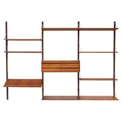 Danish Modern 3-Bay Modular Teak Wall Unit by Poul Cadovius for Cado, 1960s.