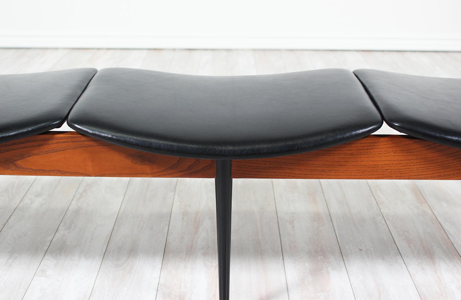 Danish Modern 3-Seat Bench 2