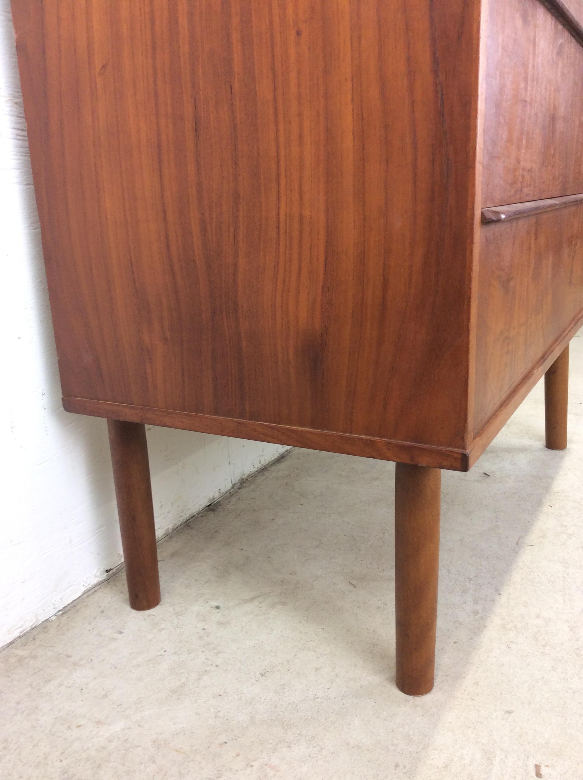 Cassettone danese moderno a 5 cassetti con serratura e chiave in vendita 8