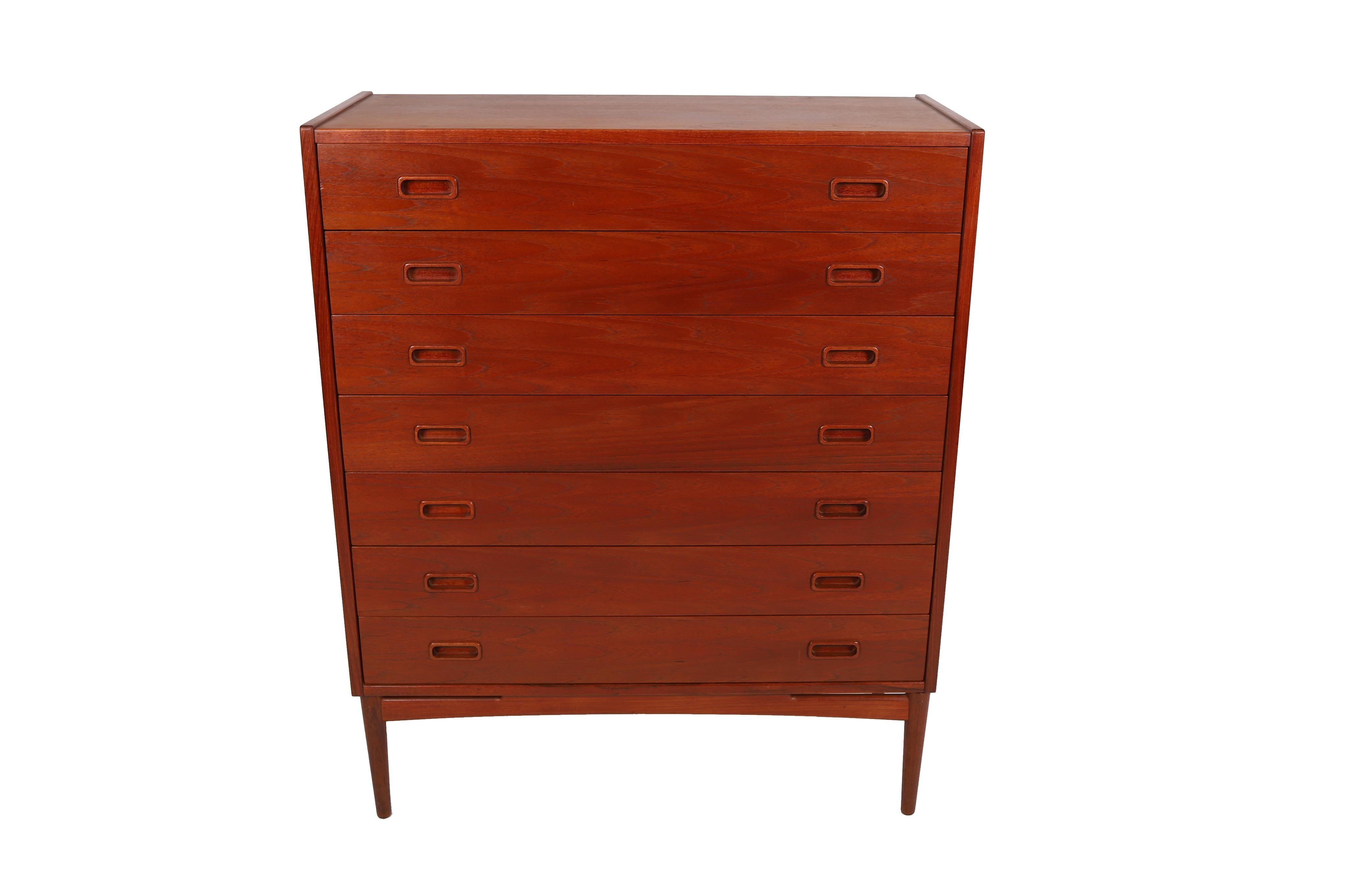Scandinavian Modern Danish Modern 7 Drawer Chest by Arne Hovmand Olsen For Sale