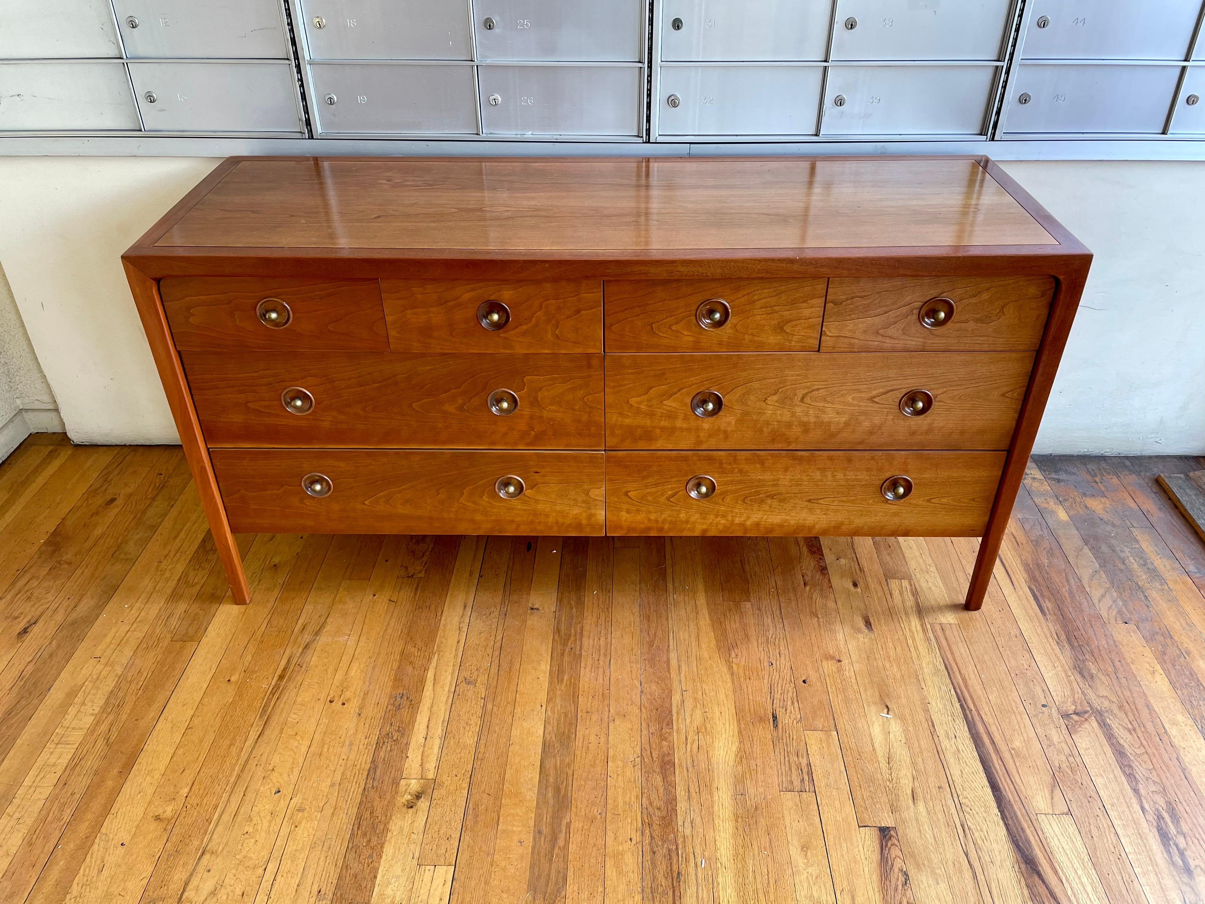 Mid-Century Modern Danish Modern 8-Drawer Dresser in Walnut and Mahogany by Drexel