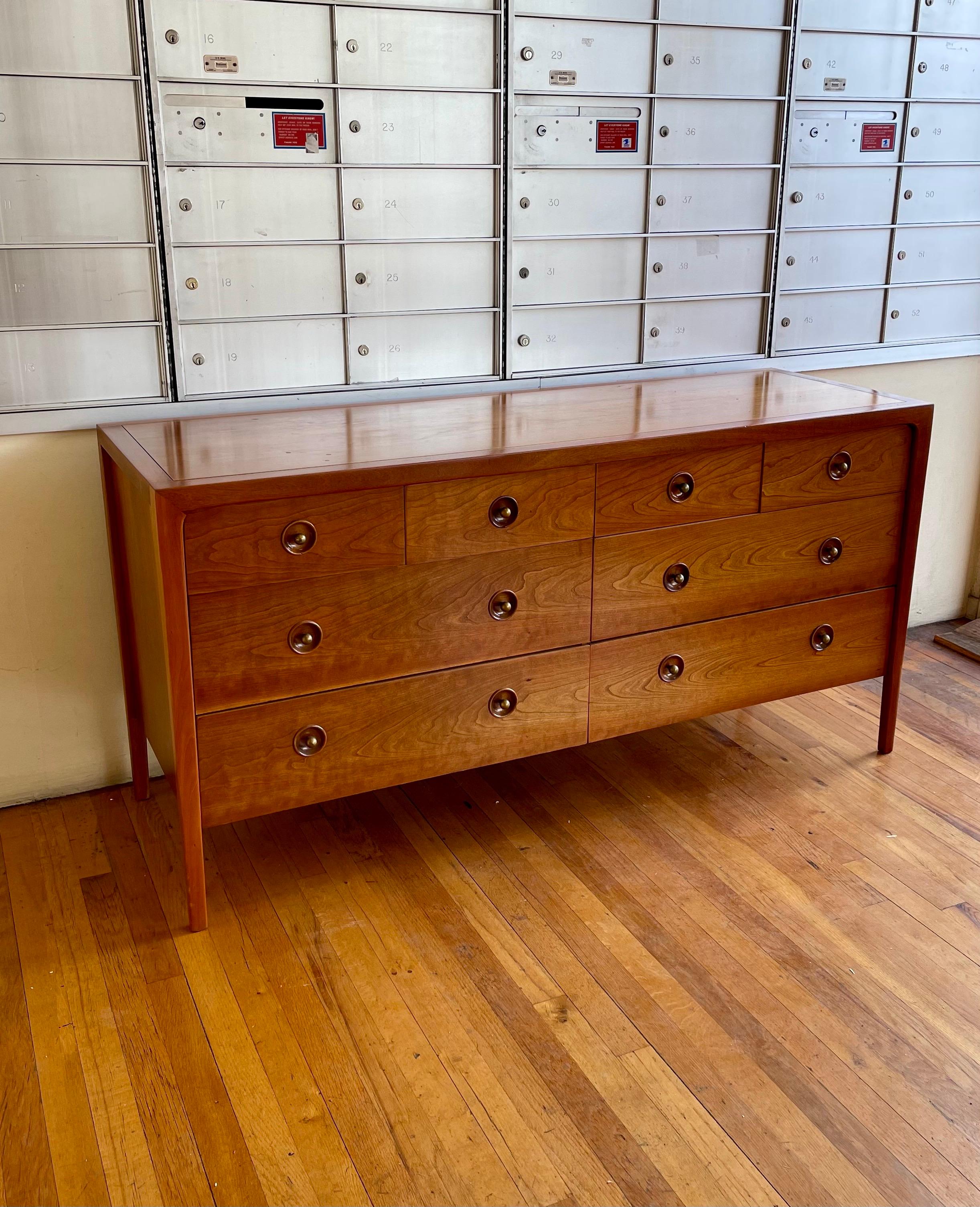 20th Century Danish Modern 8-Drawer Dresser in Walnut and Mahogany by Drexel