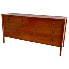 Danish Modern 8-Drawer Dresser in Walnut and Mahogany by Drexel