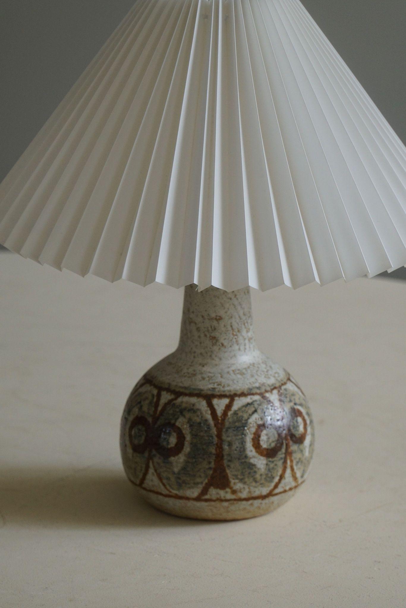 Danish Modern, A Pair of Ceramic Table Lamps, Earthern Tones, By Søholm, 1970s For Sale 9