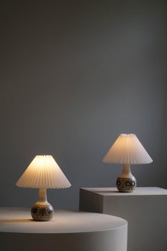 Danish Modern, A Pair of Ceramic Table Lamps, Earthern Tones, By Søholm, 1970s