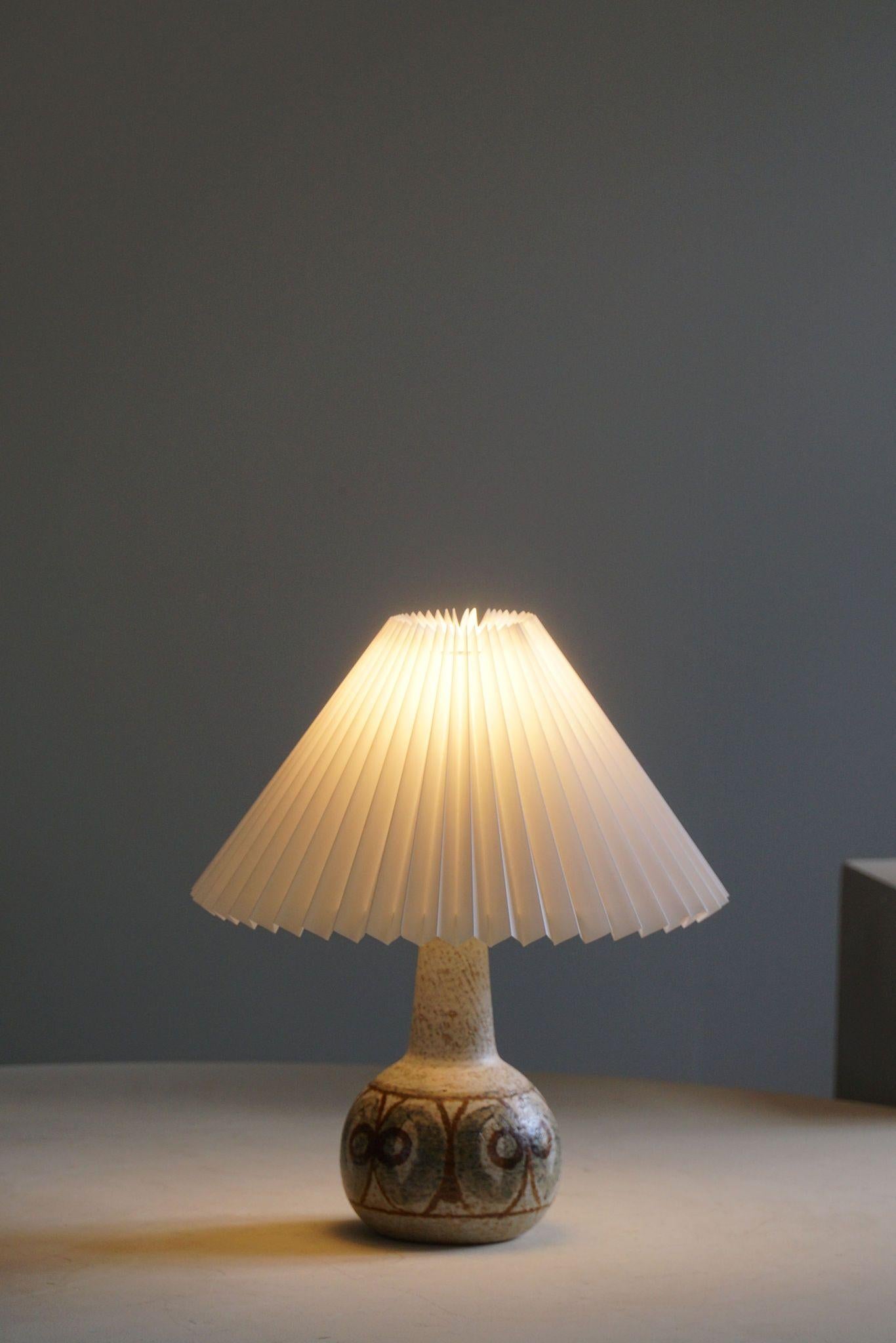 Danish Modern, A Pair of Ceramic Table Lamps, Earthern Tones, By Søholm, 1970s For Sale 2