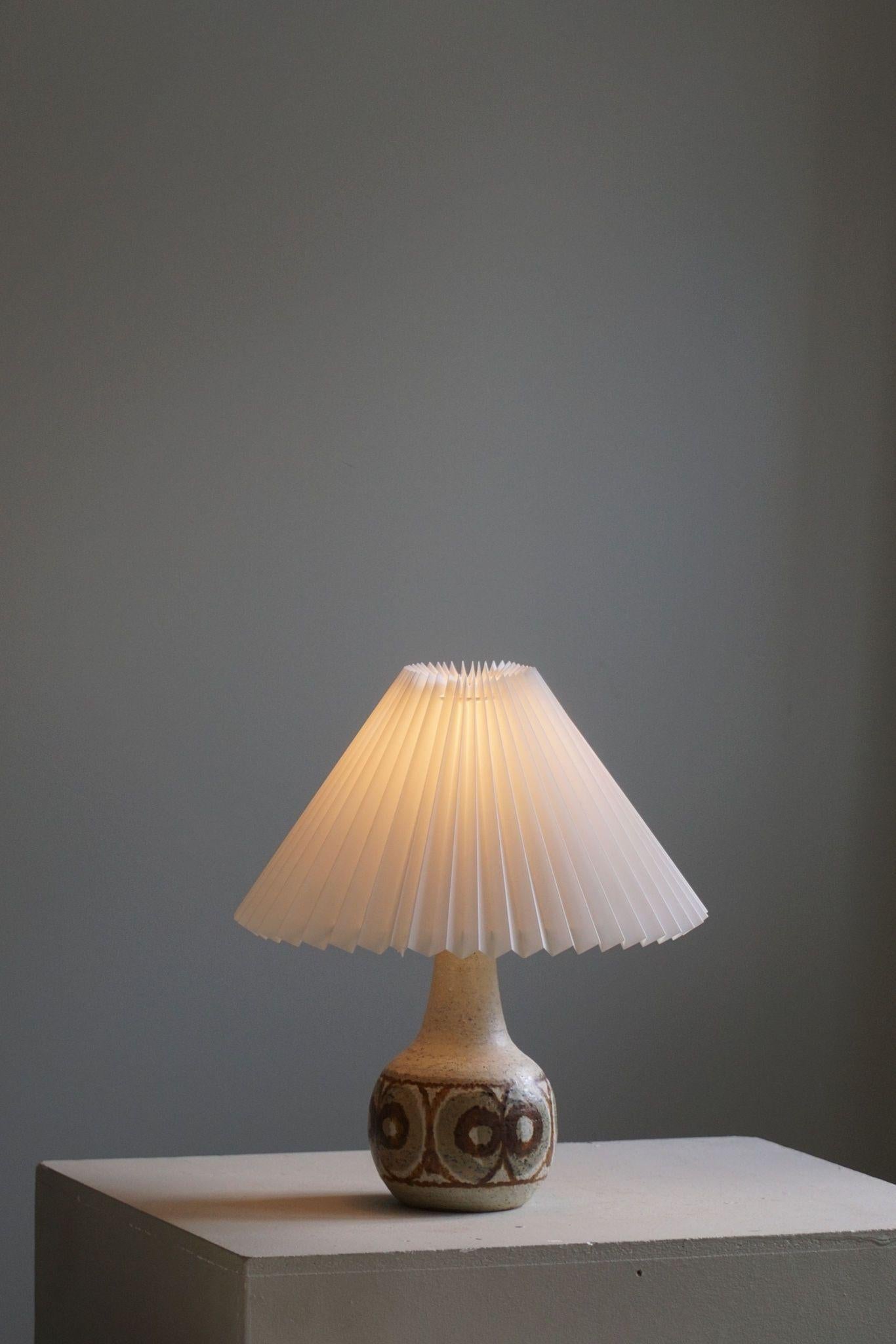 Danish Modern, A Pair of Ceramic Table Lamps, Earthern Tones, By Søholm, 1970s For Sale 3