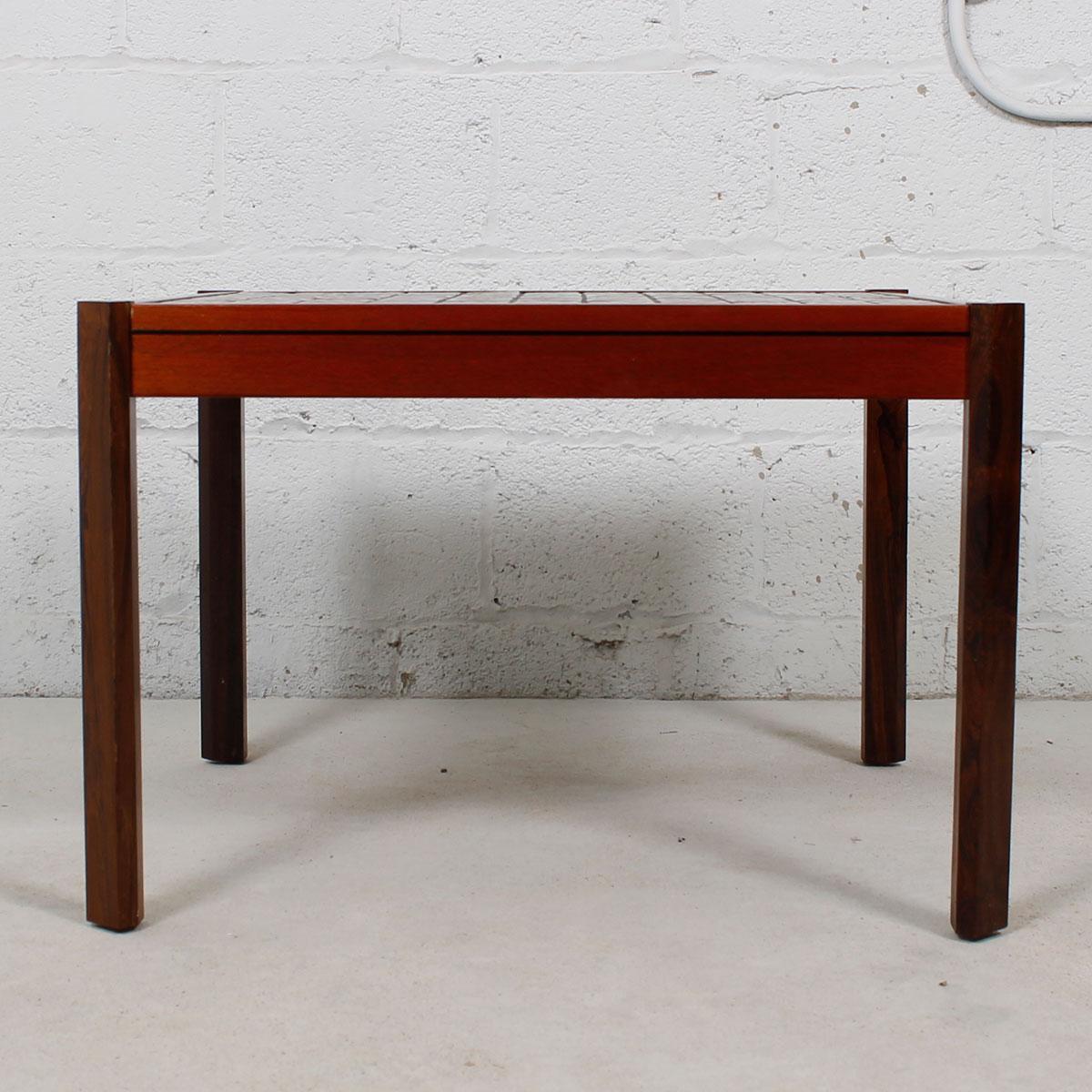 Mid-Century Modern Danish Modern Accent Table with Tile Top For Sale