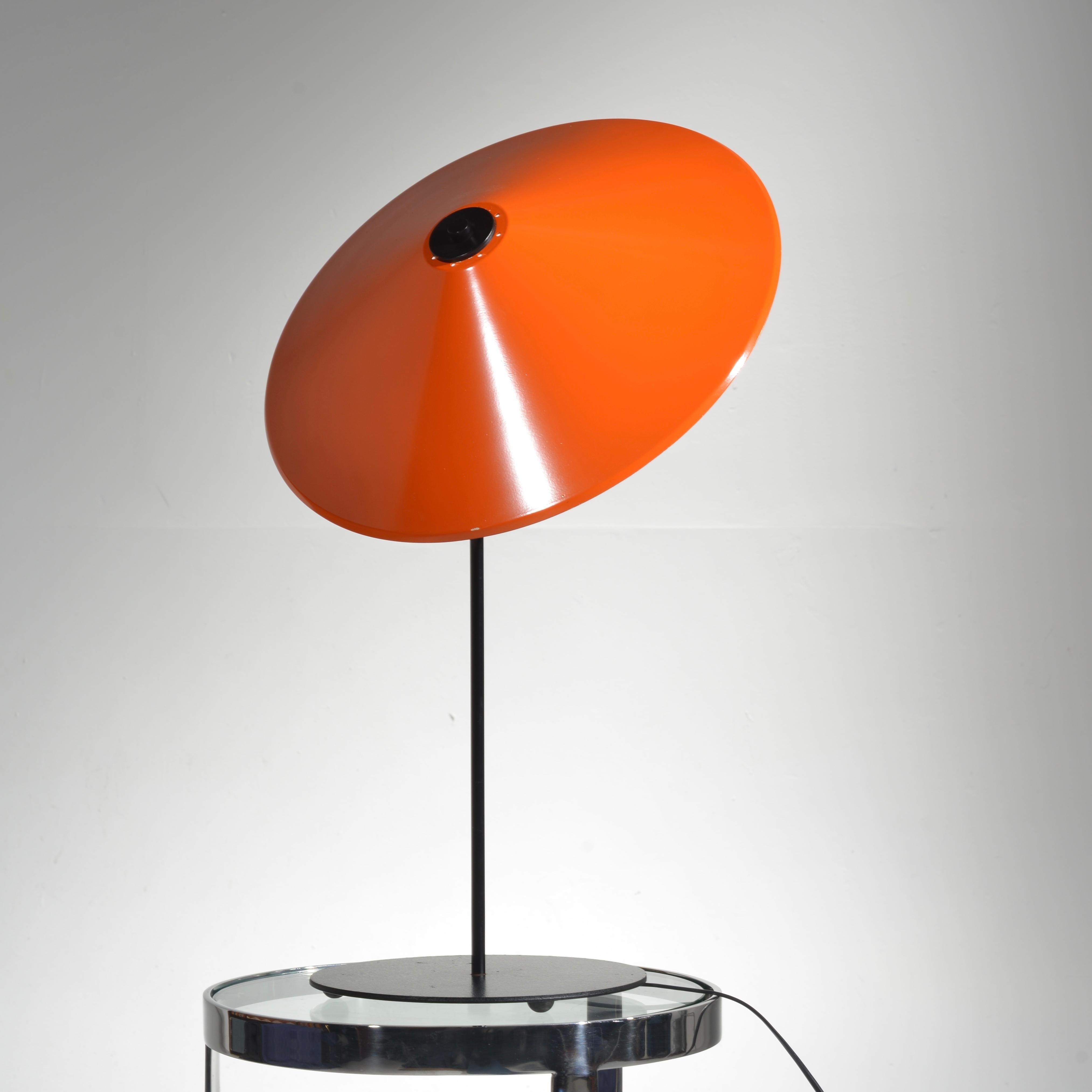 Danish Modern Adjustable Orange Table Lamp 3