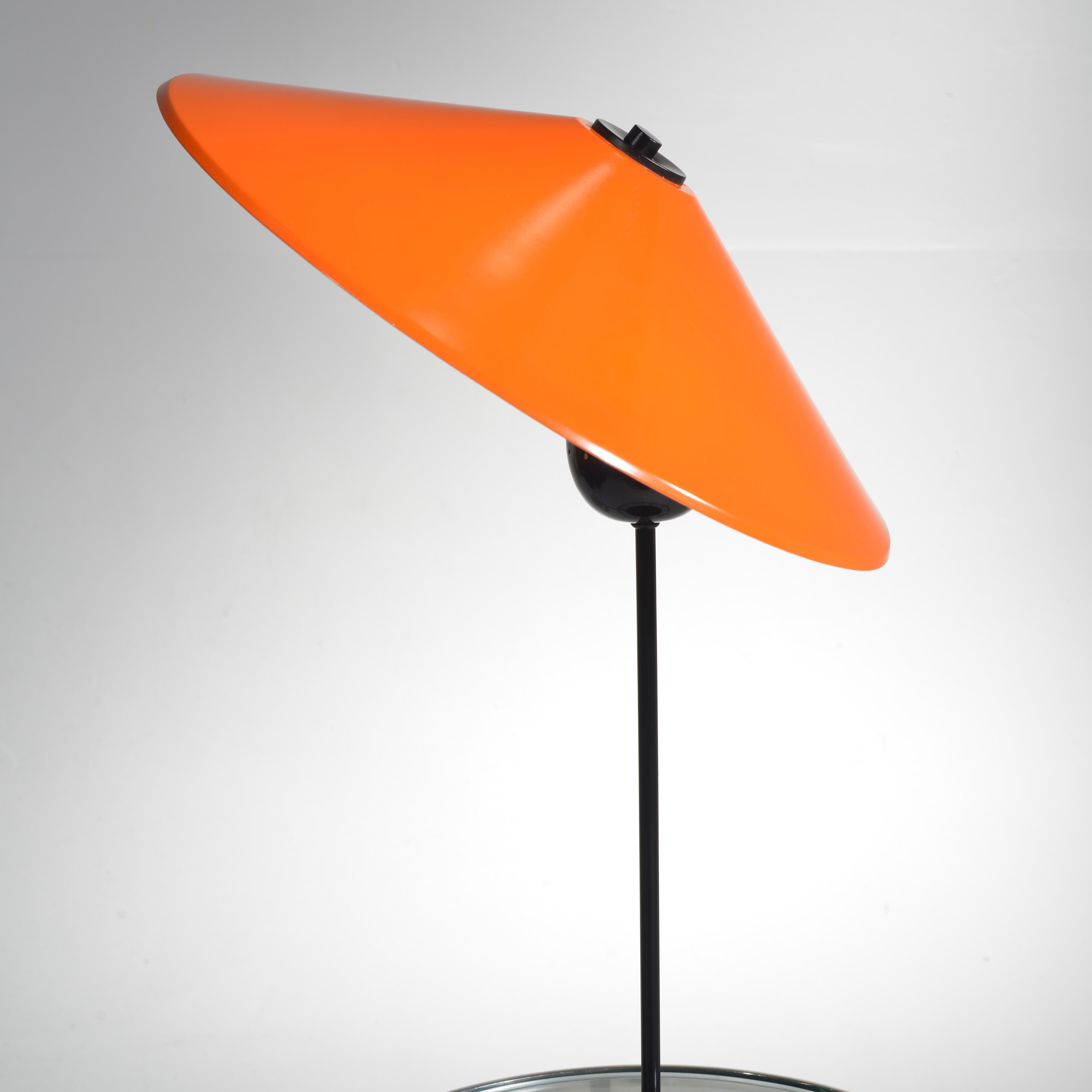 Danish Modern Adjustable Orange Table Lamp 2