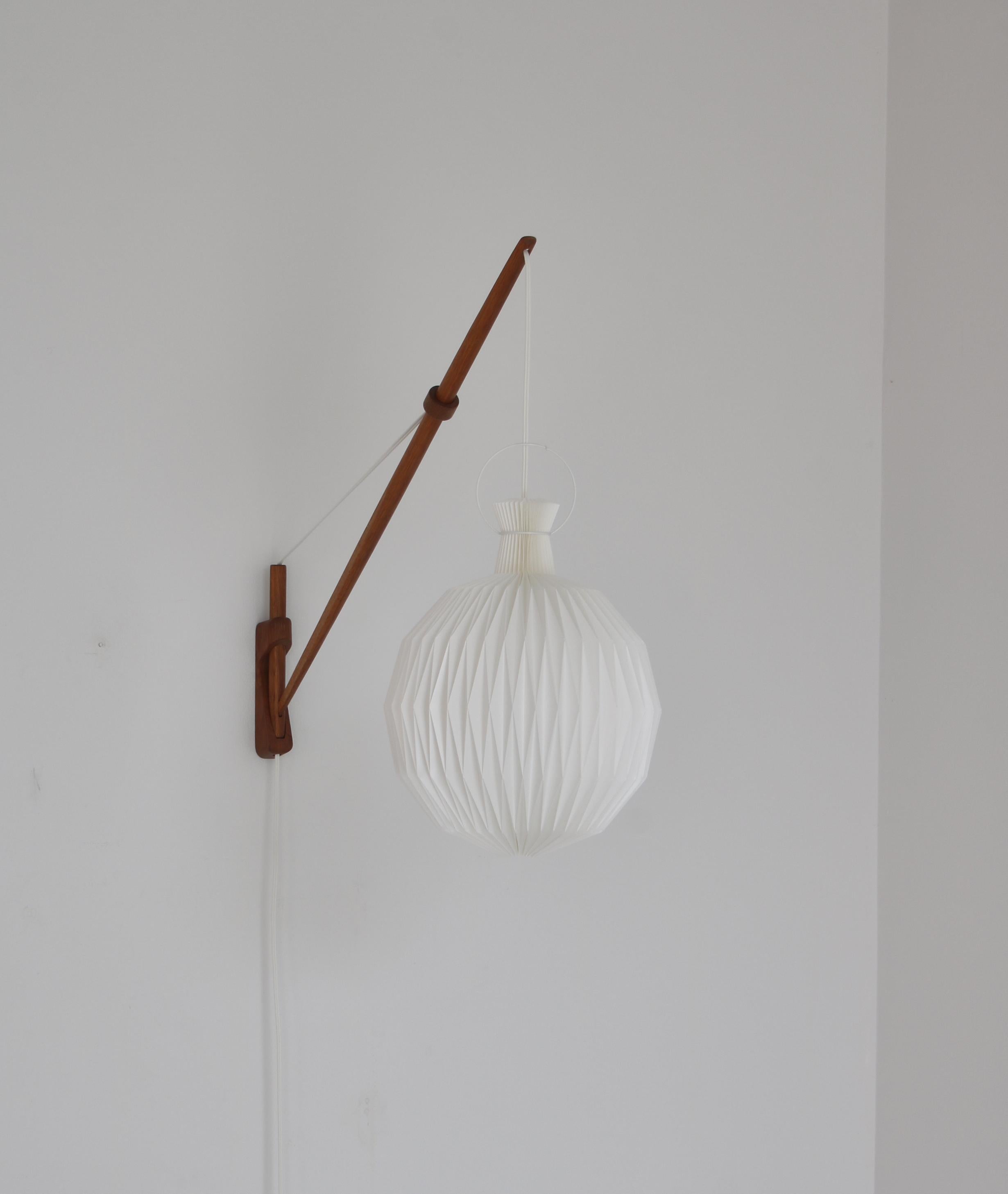 Acrylic Danish Modern Adjustable Wall Lamp by Louis Poulsen & Le Klint, 1960s For Sale