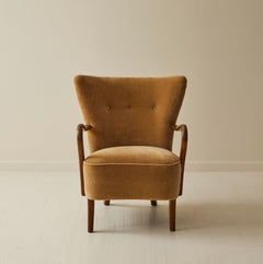 Danish Modern Alfred Christiansen Beech wood chair, 1940's.