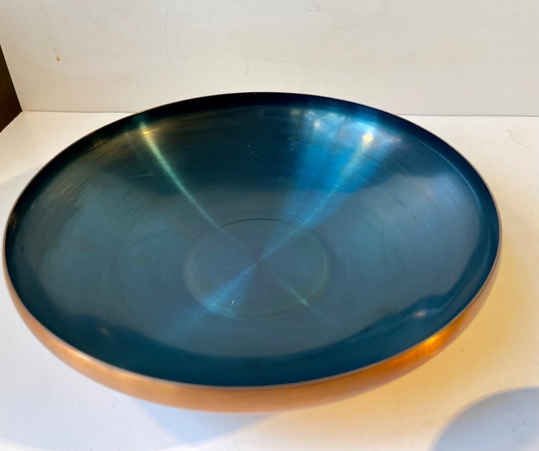 Danish Modern Anodized Copper Bowls by Corona, 1960s, Set of 2 For Sale 2