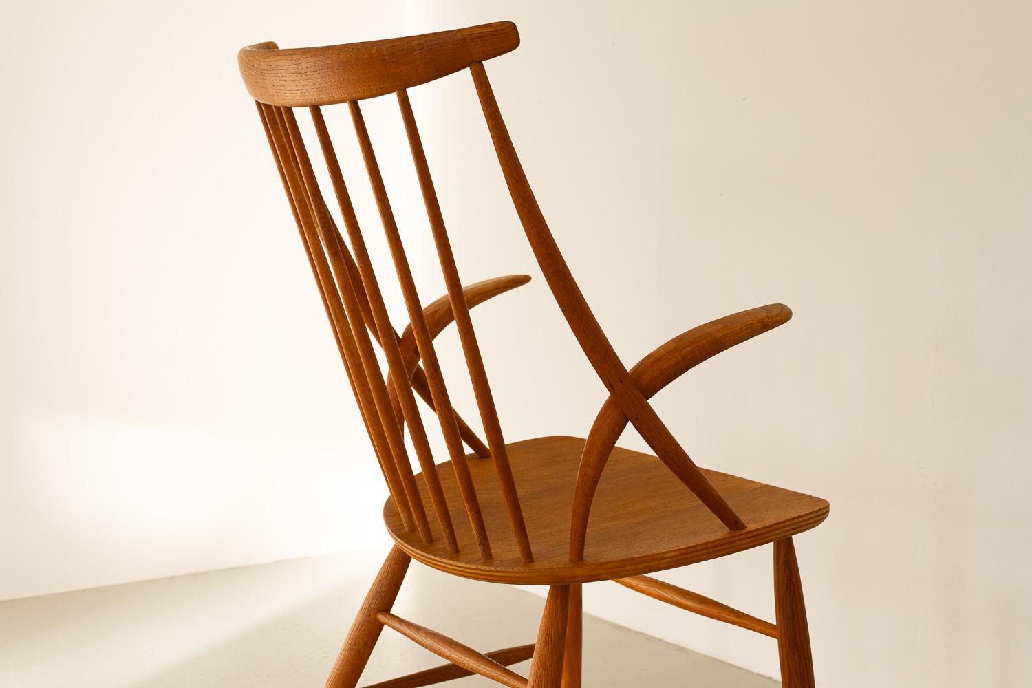 Dänischer Moderner Sessel IW2 in Eiche von Illum Wikkelsø, 1960er Jahre. im Angebot 7