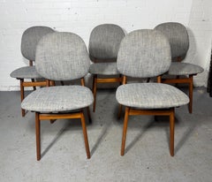 Danish Modern Arne Hovmand-Olsen Shield back Teak Dining Chairs