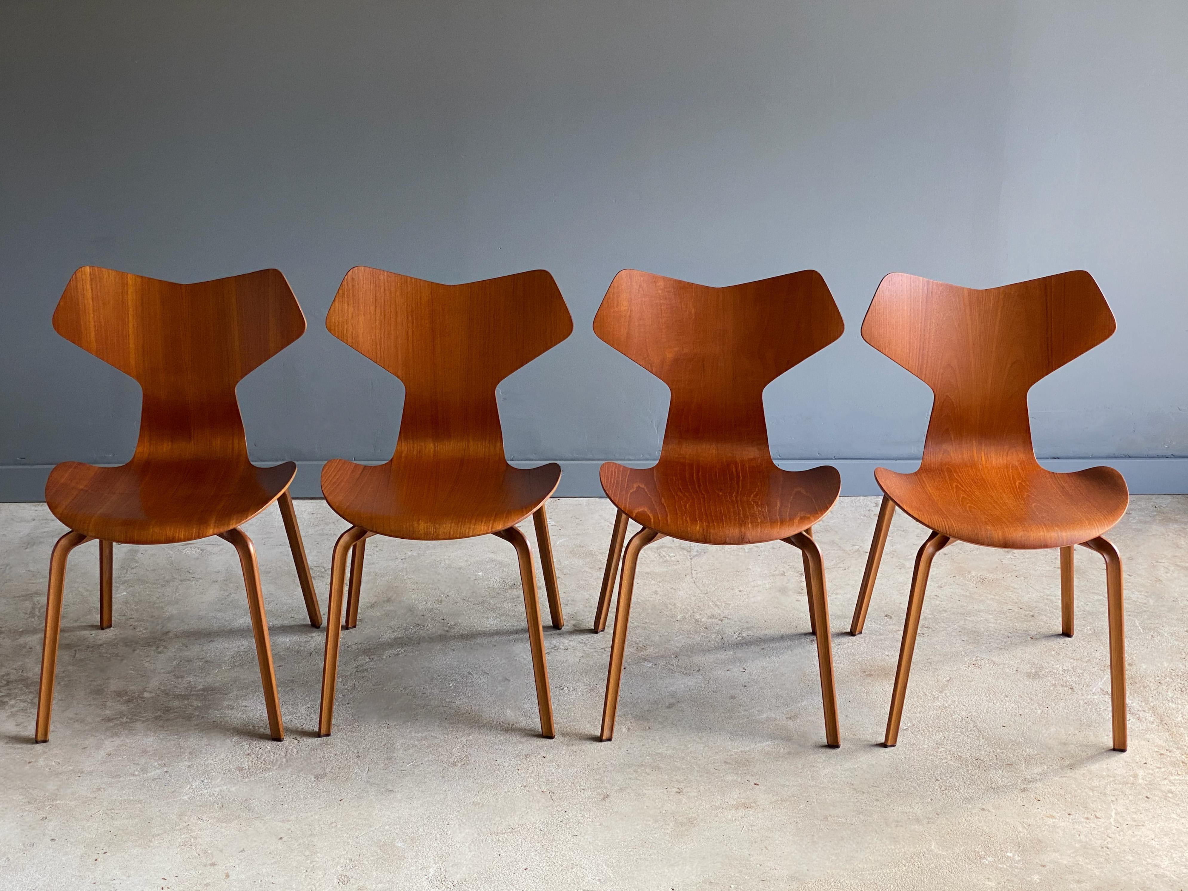 Mid-Century Modern Danish Modern Arne Jacobsen “Grand Prix” Chairs Mid Century
