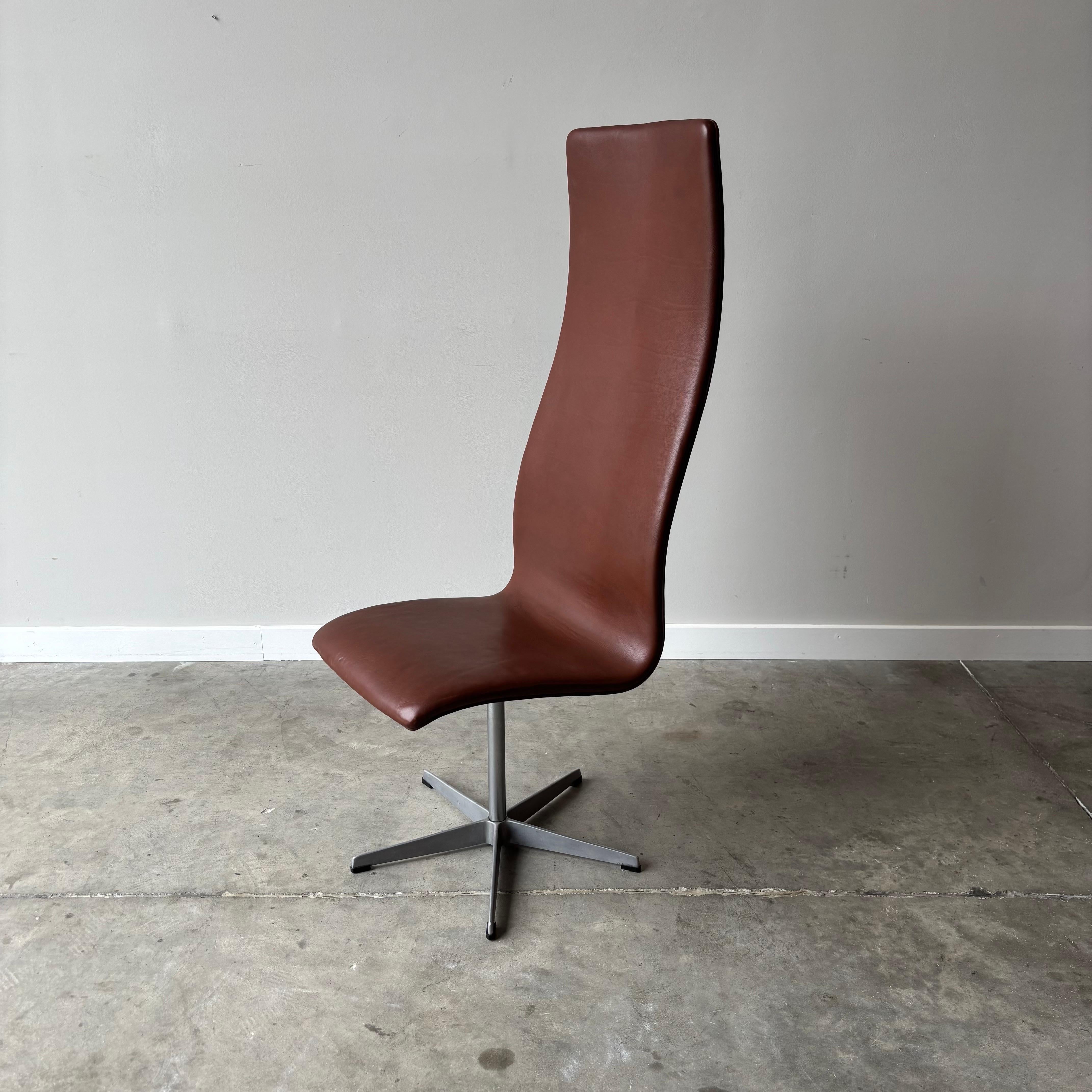 Danish Modern Arne Jacobsen Oxford Chairs by Fritz Hansen, 1960s, set of 6 In Good Condition For Sale In Raleigh, NC