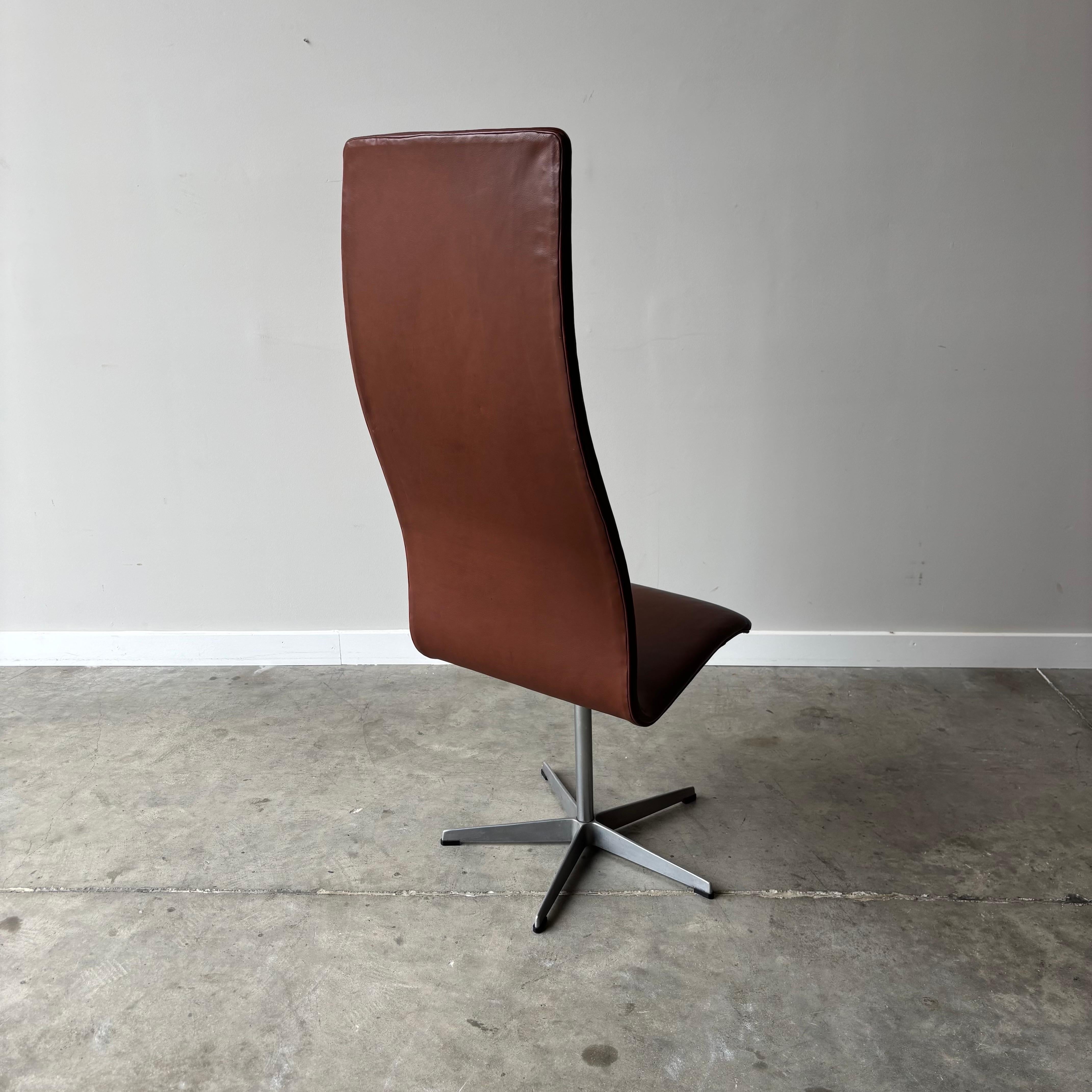 20th Century Danish Modern Arne Jacobsen Oxford Chairs by Fritz Hansen, 1960s, set of 6 For Sale