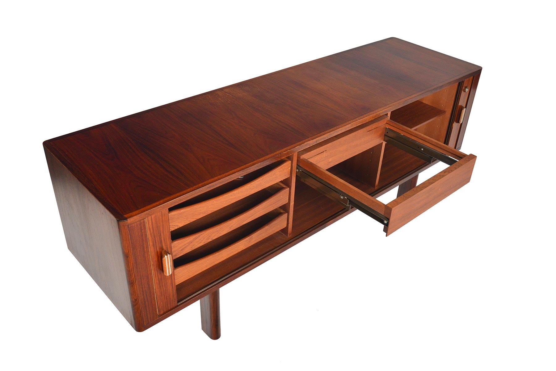 20th Century Danish Modern Arne Vodder Model 237 Tambour Rosewood Credenza