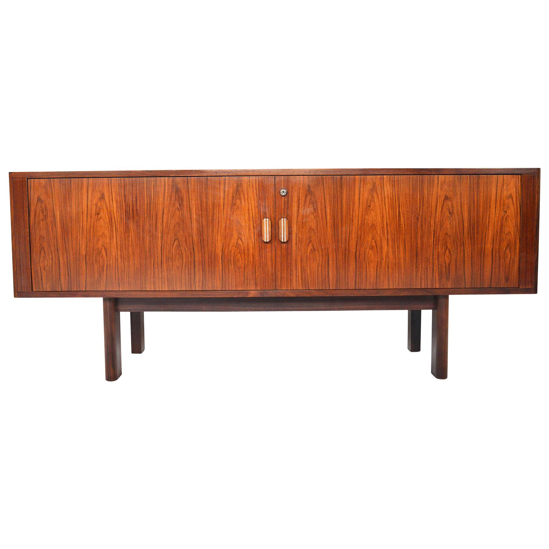 Danish Modern Arne Vodder Model 237 Tambour Rosewood Credenza