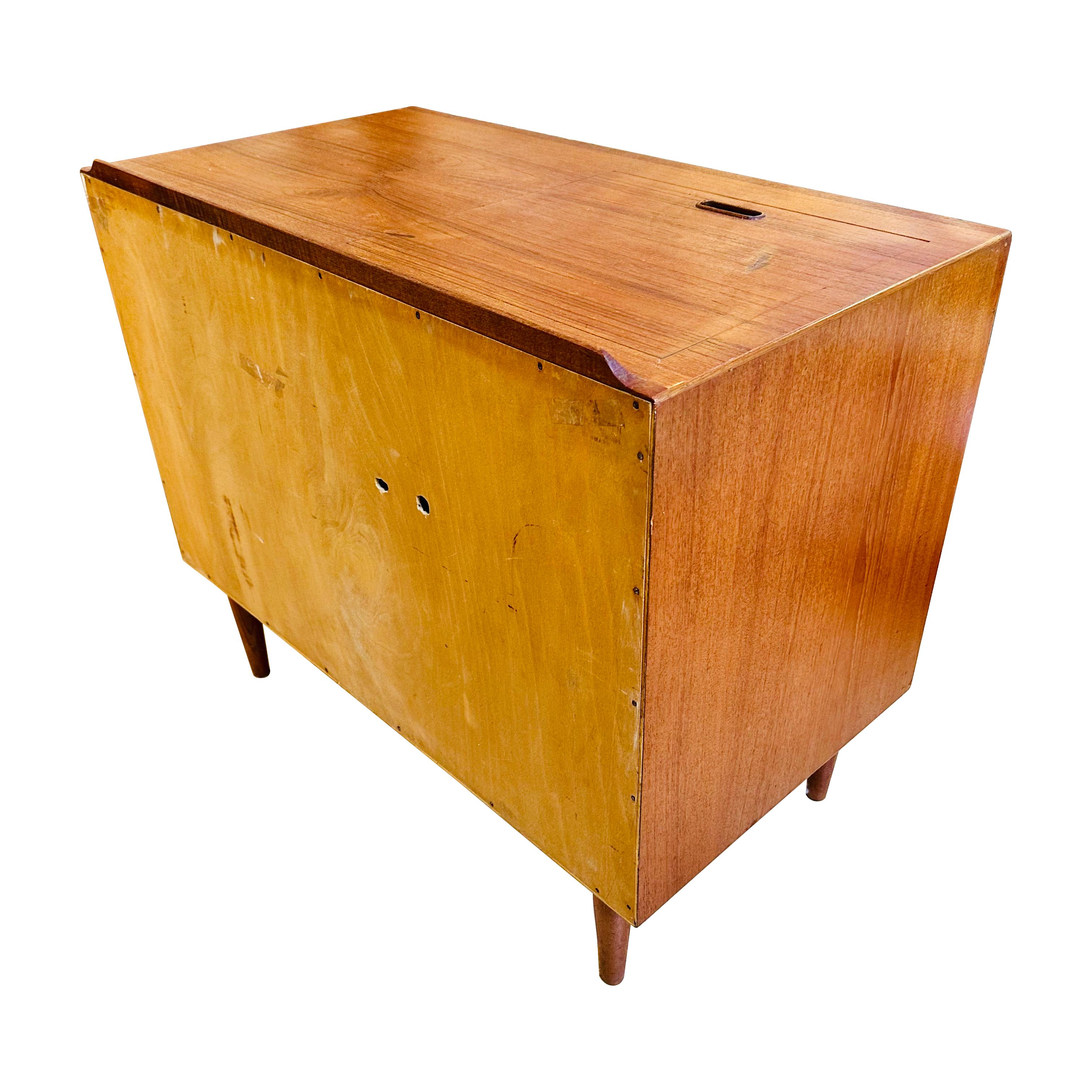 Danish Modern Arne Vodder Teak Hi-Fi Cabinet with Tambour Door 5